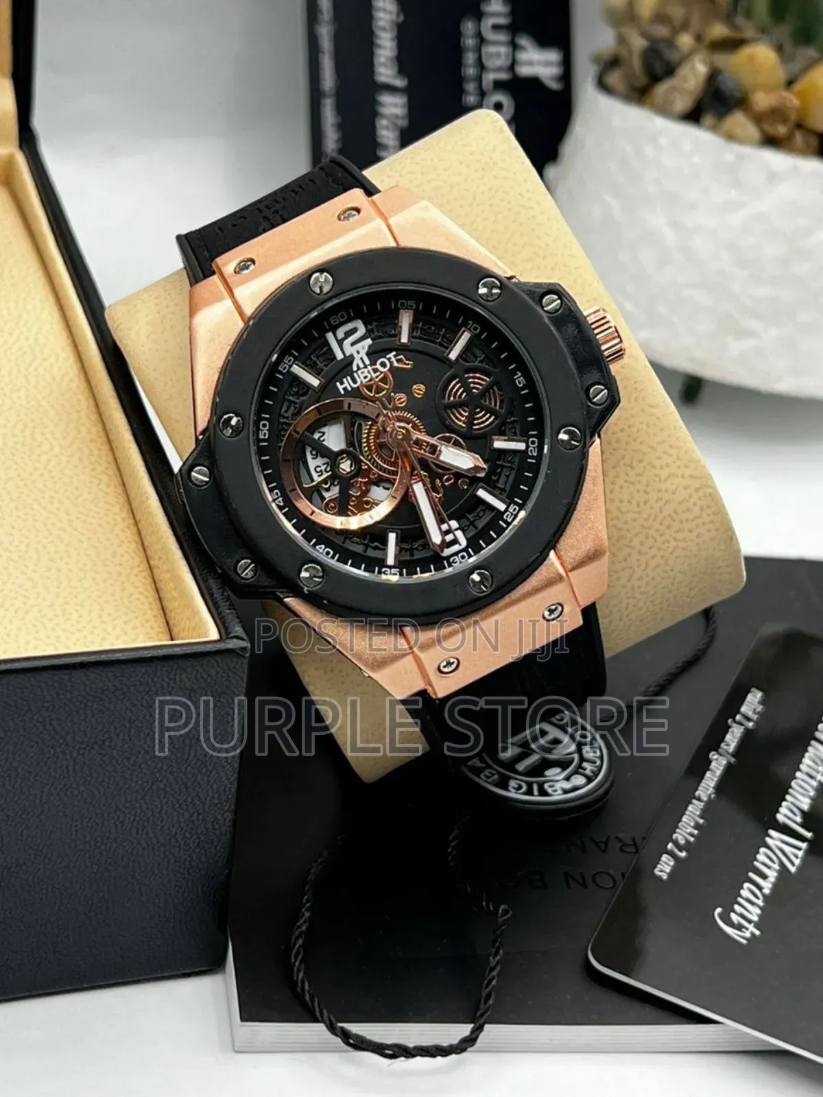 Hublot Leather Dated Watch