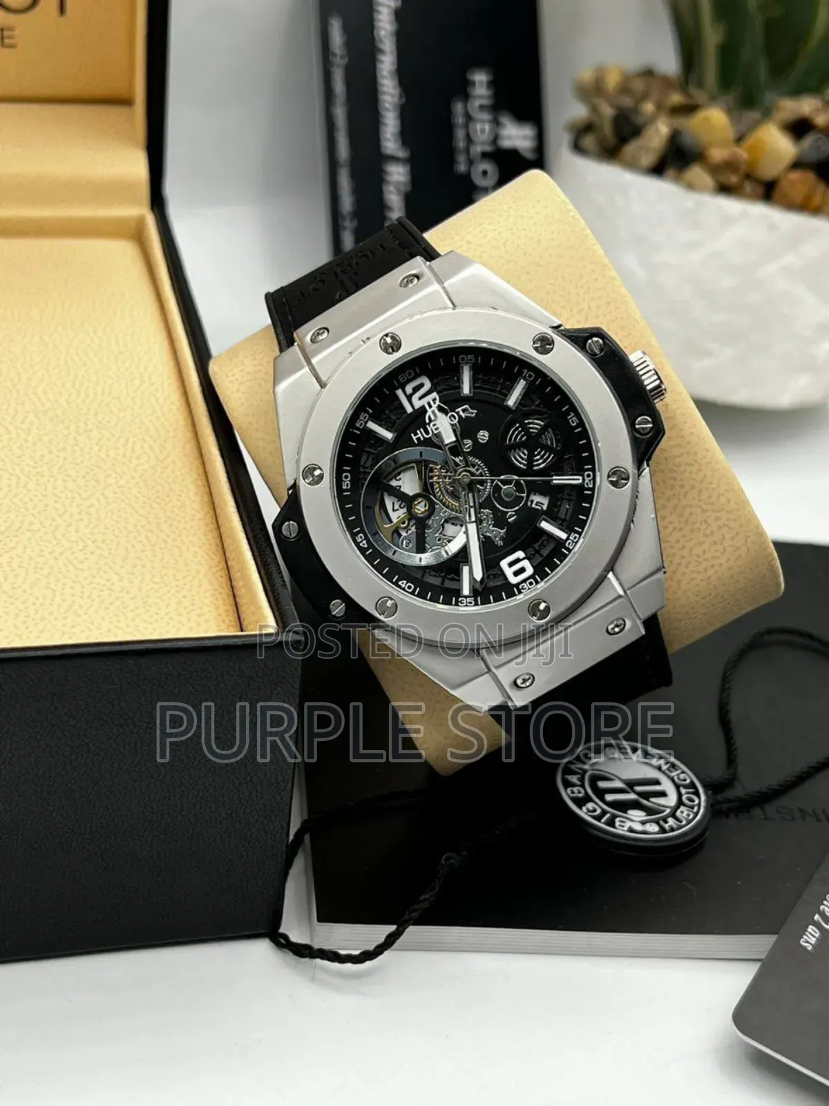 Hublot Leather Dated Watch