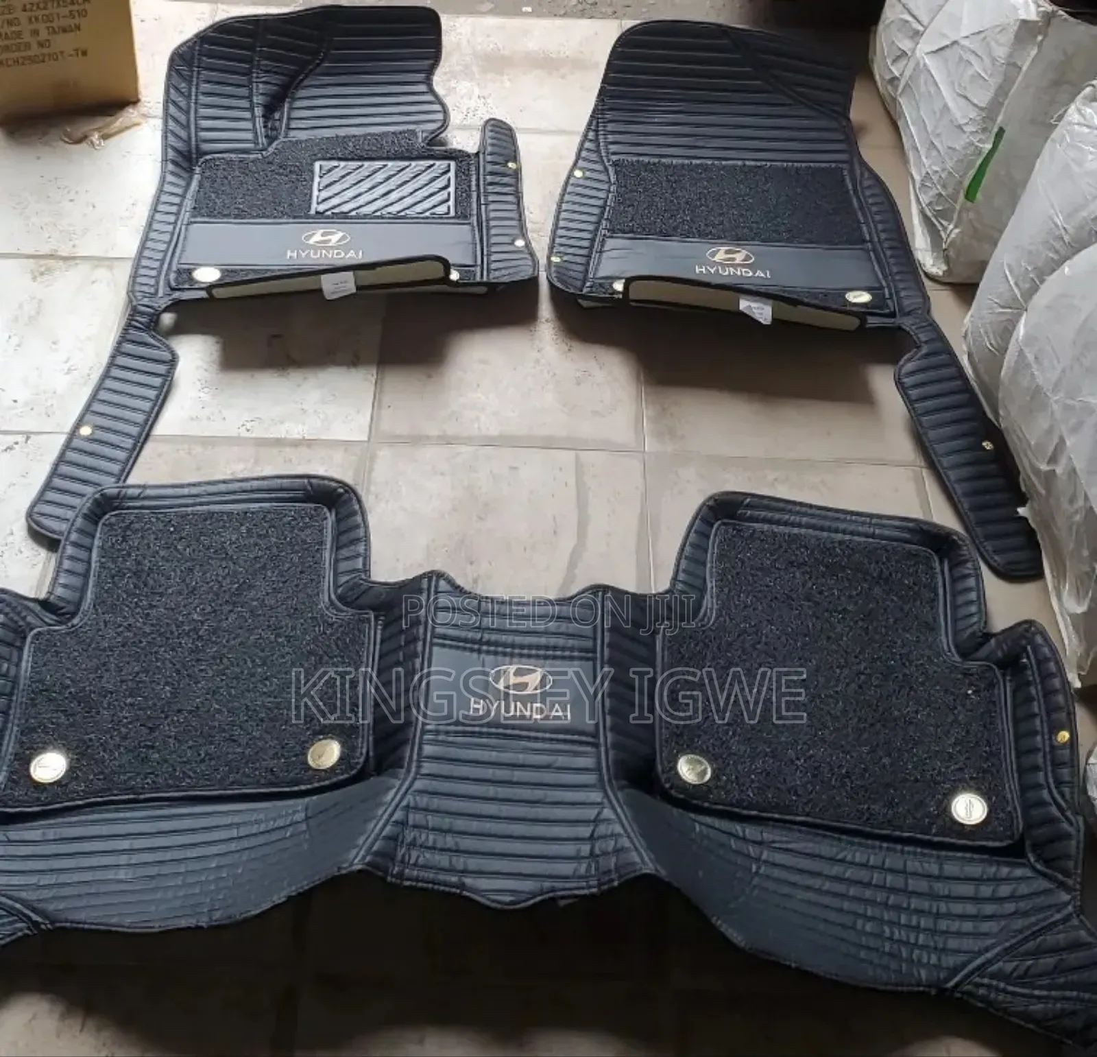 Double Layer Leather Foot Mat 7d Hyundai