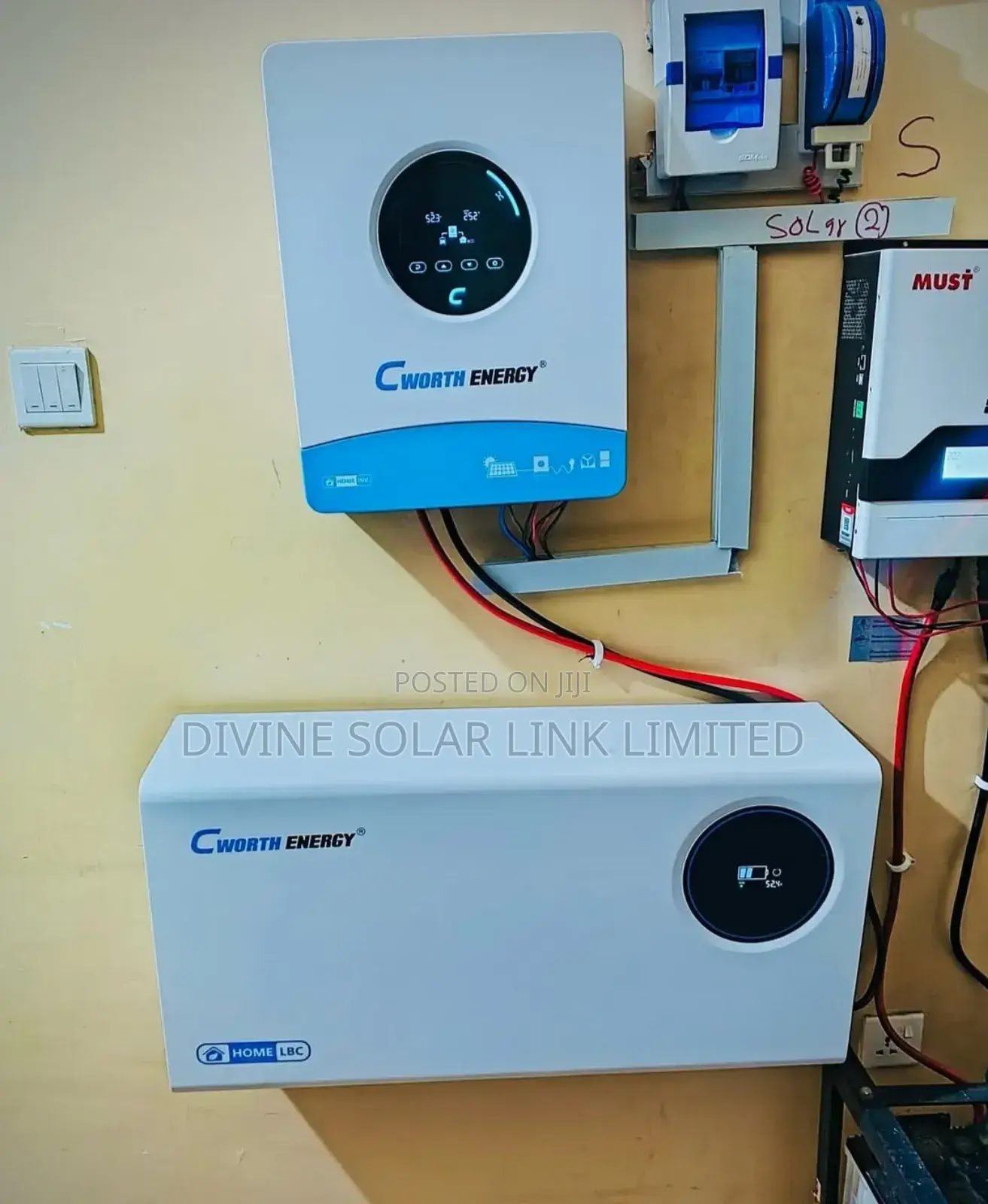 4kva Inverter And 10kwh Lithium Battery With 8piecs Panels Setup