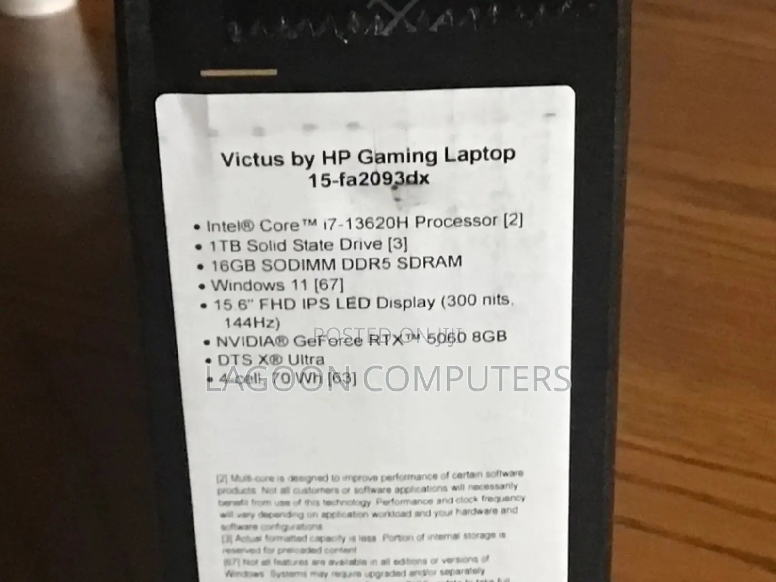 New Laptop HP Victus 15 16GB Intel Core i7 SSD 1T