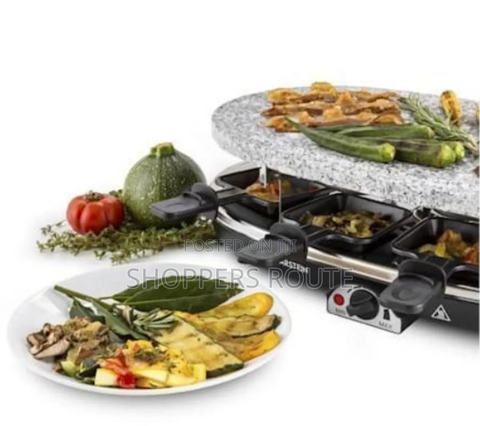 Progress 2-in-1 Device: Electric Raclette Stone Steaklette Grill