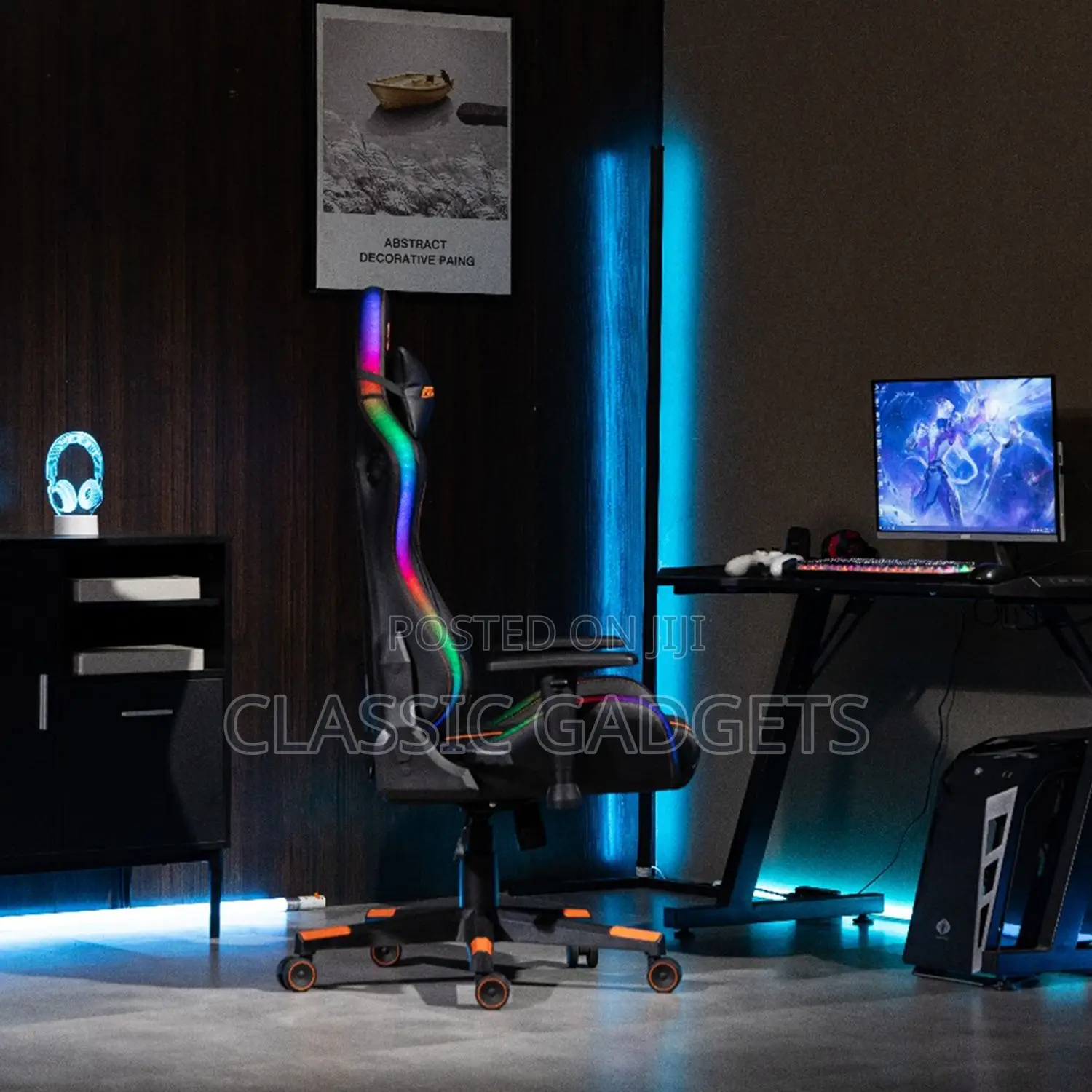Porodo Gaming Ergonomic Rgb Gaming Chair With Built-in Speakers