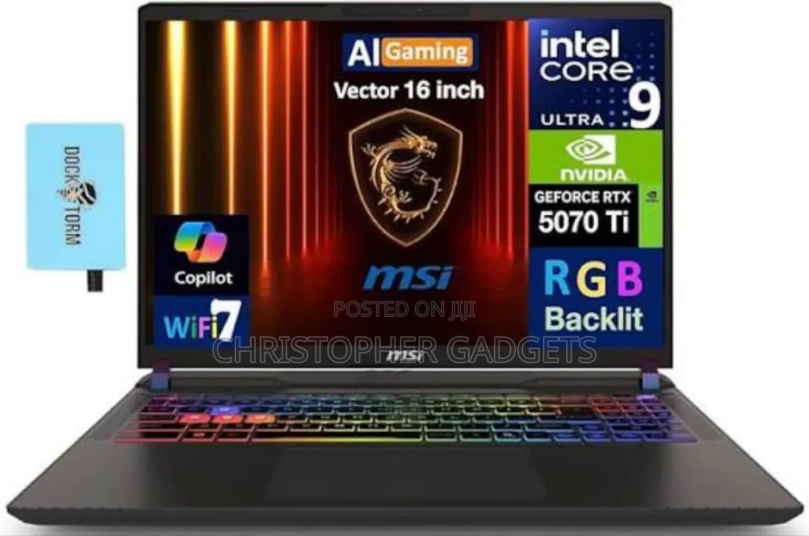 New Laptop MSI Vector 16 HX AI A2XWIG 16GB Intel Core Ultra 7 SSD 512GB