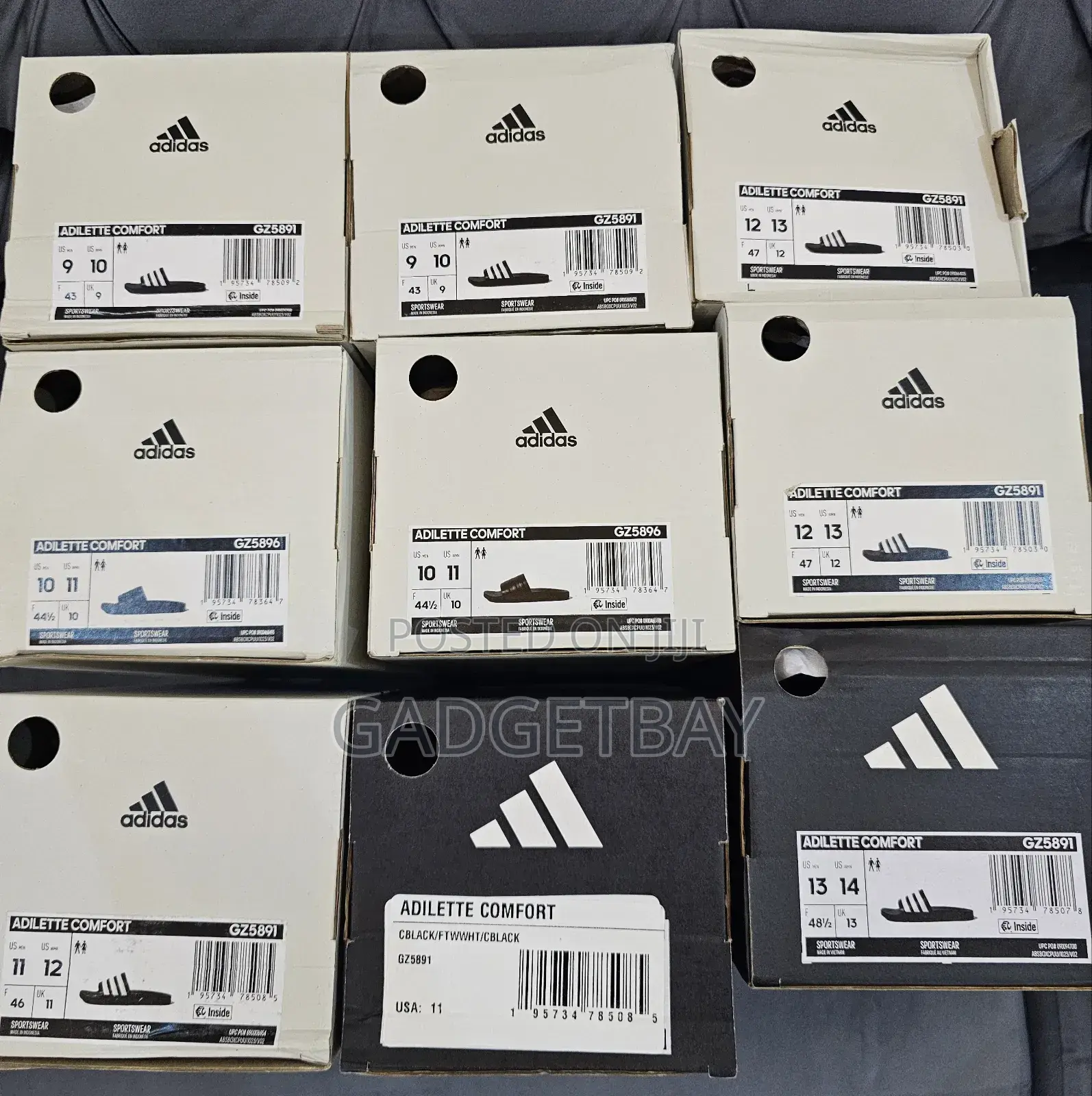 Original Adidas Adilette Comfort Slides 40, 48, 50