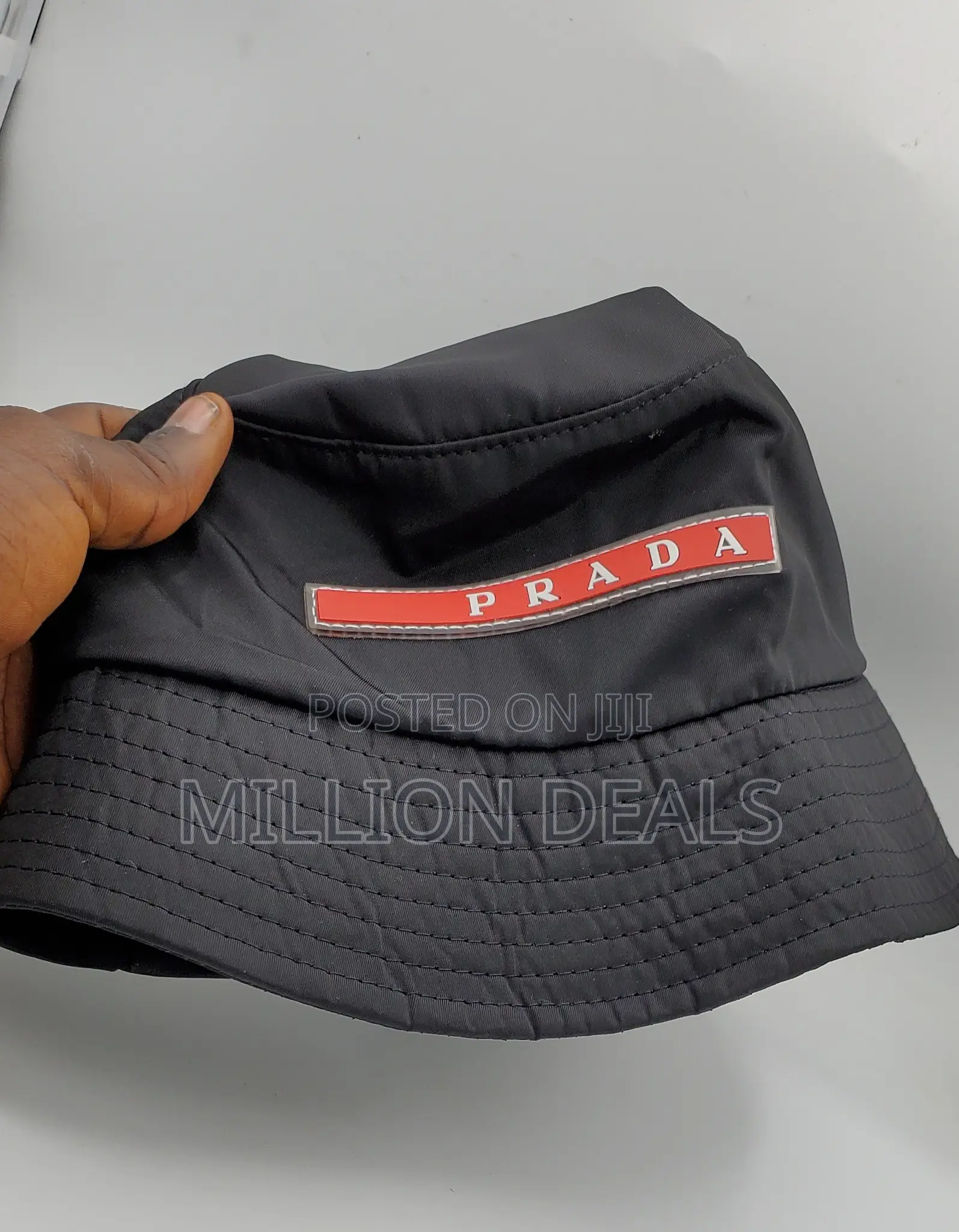 Black Red Stylish Prada Bucket Unisex Hat
