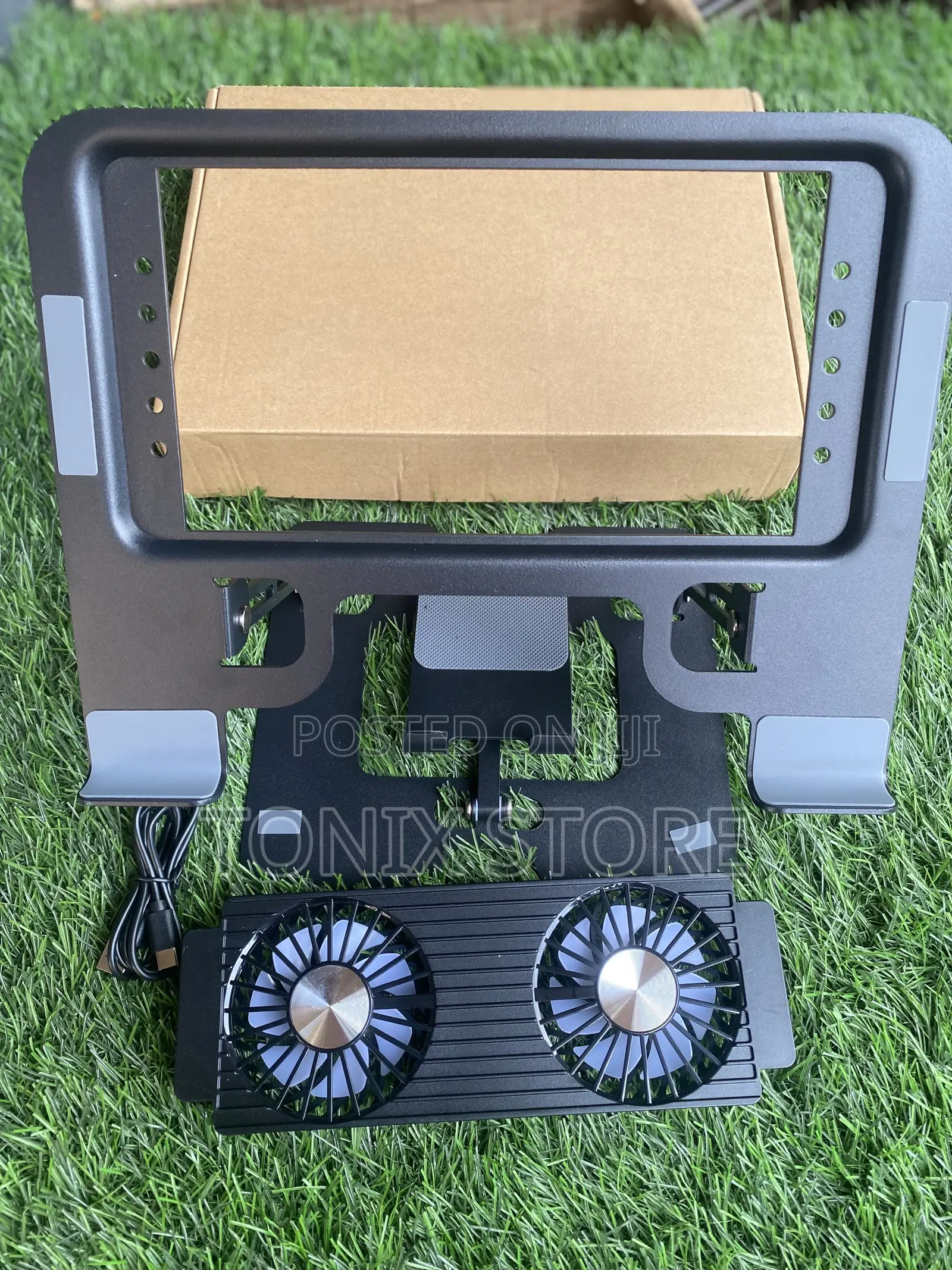2in1 Steel Laptop/Deskstop Stand With Cooling Fan