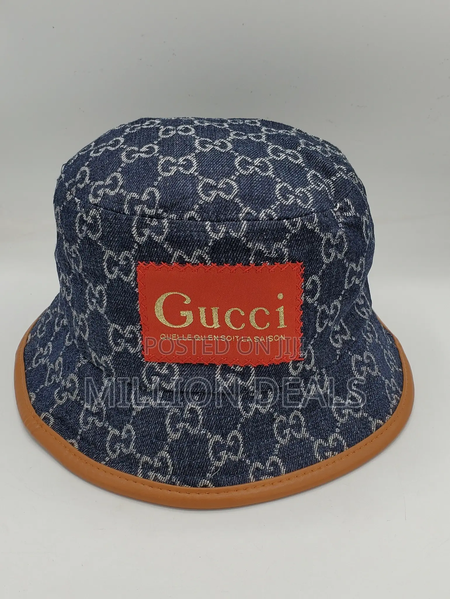 Trendy Denim Unisex Gucci Bucket Hat