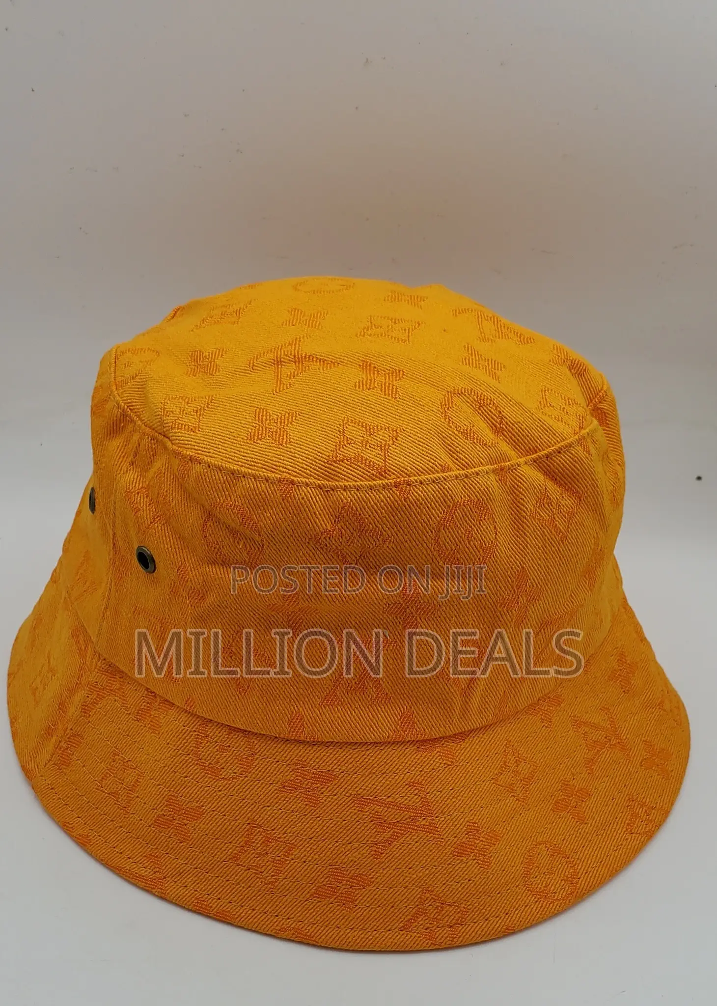 Denim Unique Unisex Orange Lv Bucket Hat