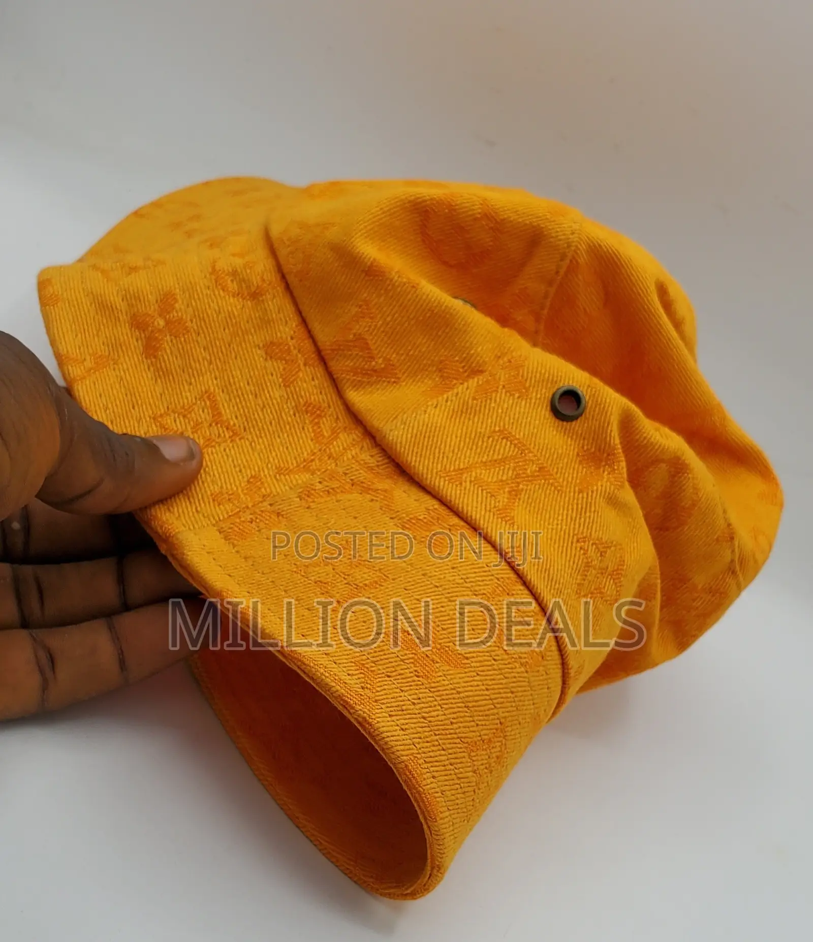 Denim Unique Unisex Orange Lv Bucket Hat