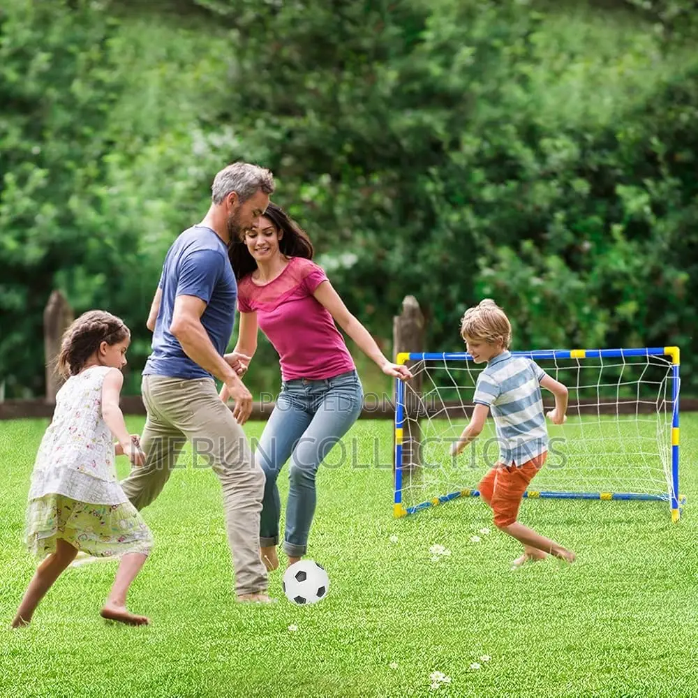 Children Football Goal Post Net With Ball Pump