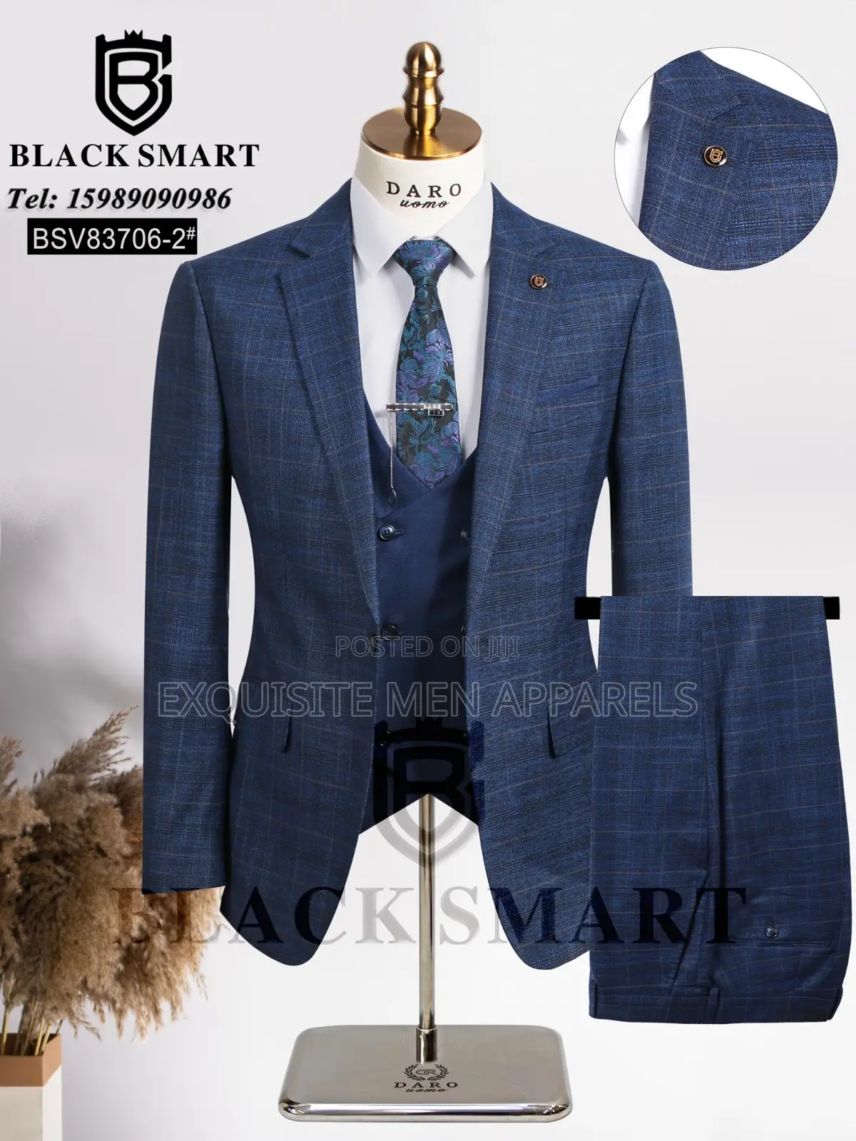 Quality Turkish Style Daro Checked Men’S Suit
