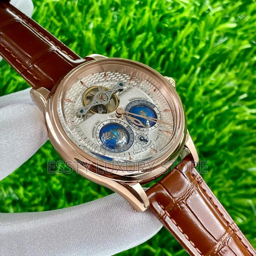 Quality Luxury Mont Blanc Leather Wristwatch