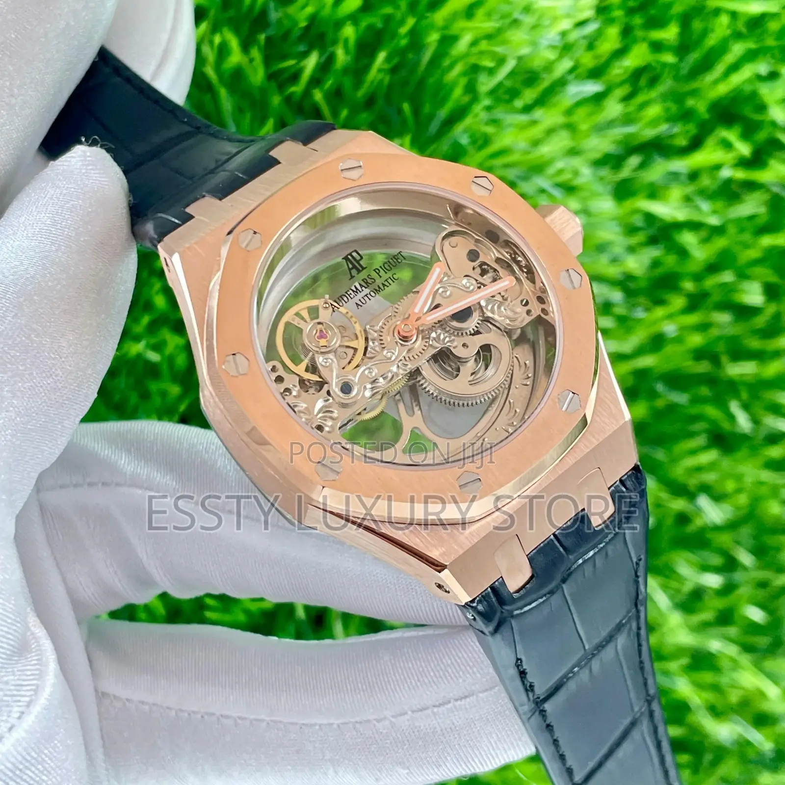 Quality Luxury Automatic Audemars Piquet Leather Wristwatch