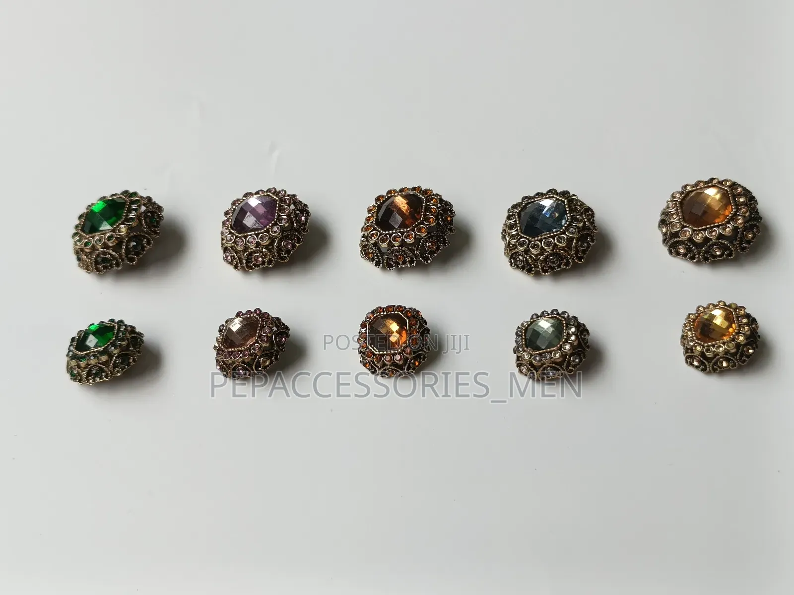 Crystal Metal Buttons