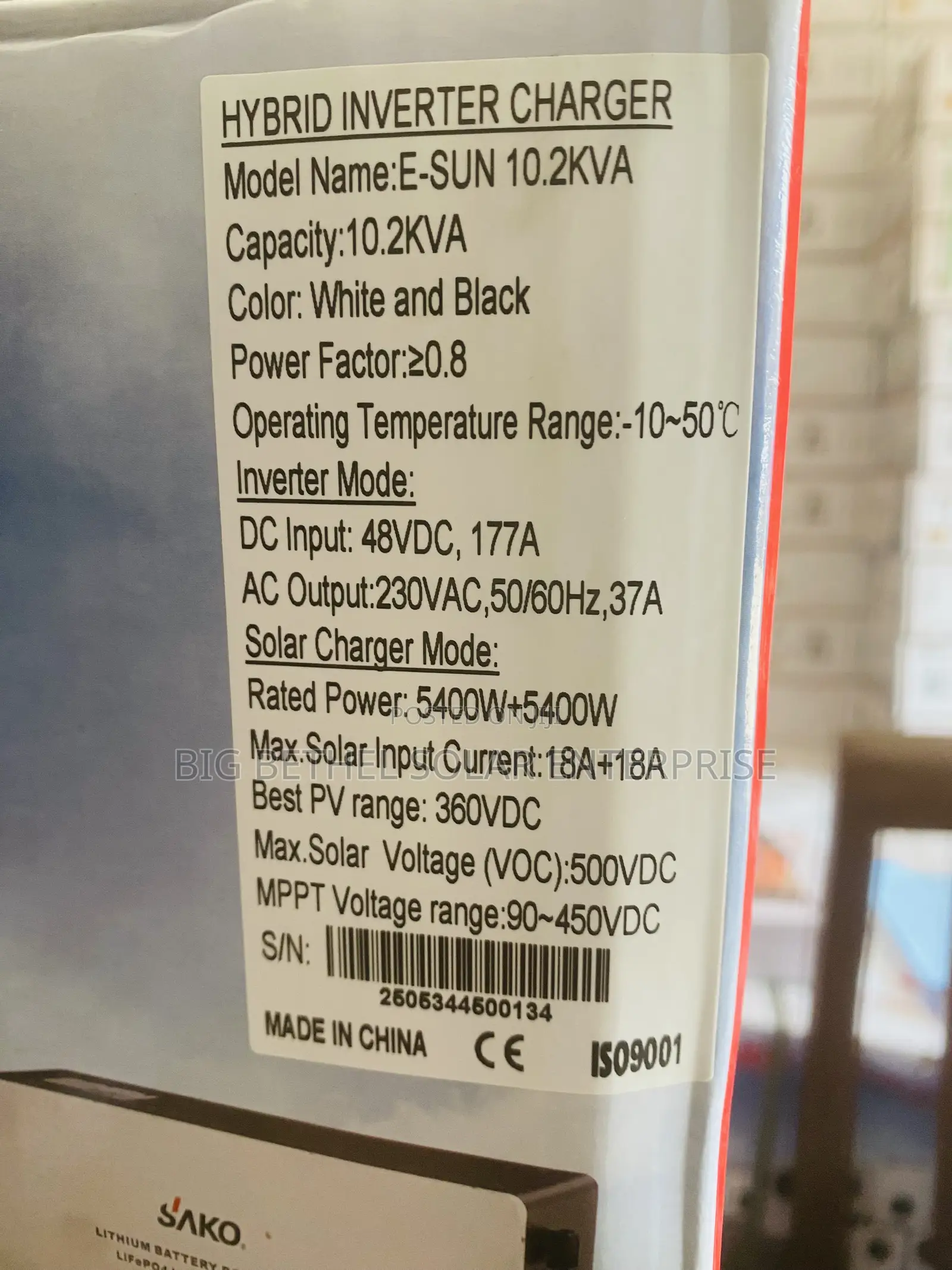 10.2kva 48v Sako Solar Power Inverter