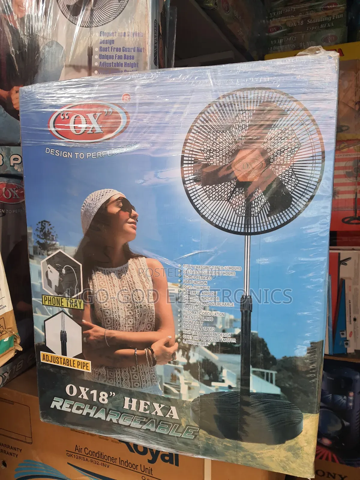 Ox 18 Hexa Rechargeable Standing Fan