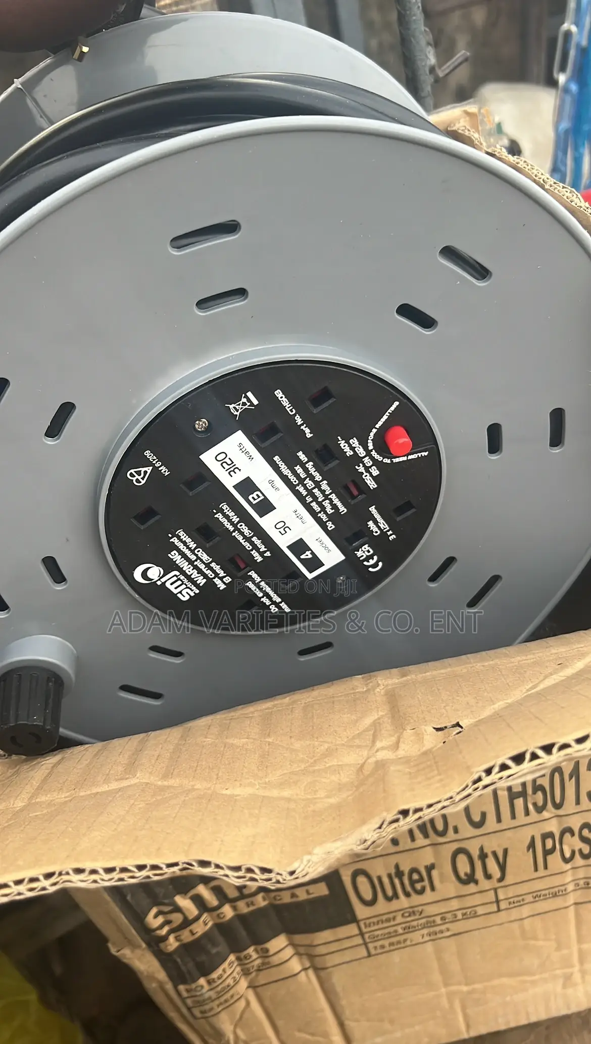 Copper Extension Cable Reel. 2.5mm X 50m X 3 Core