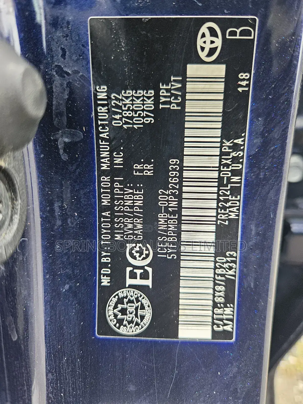 Toyota Corolla LE 2022 Blue