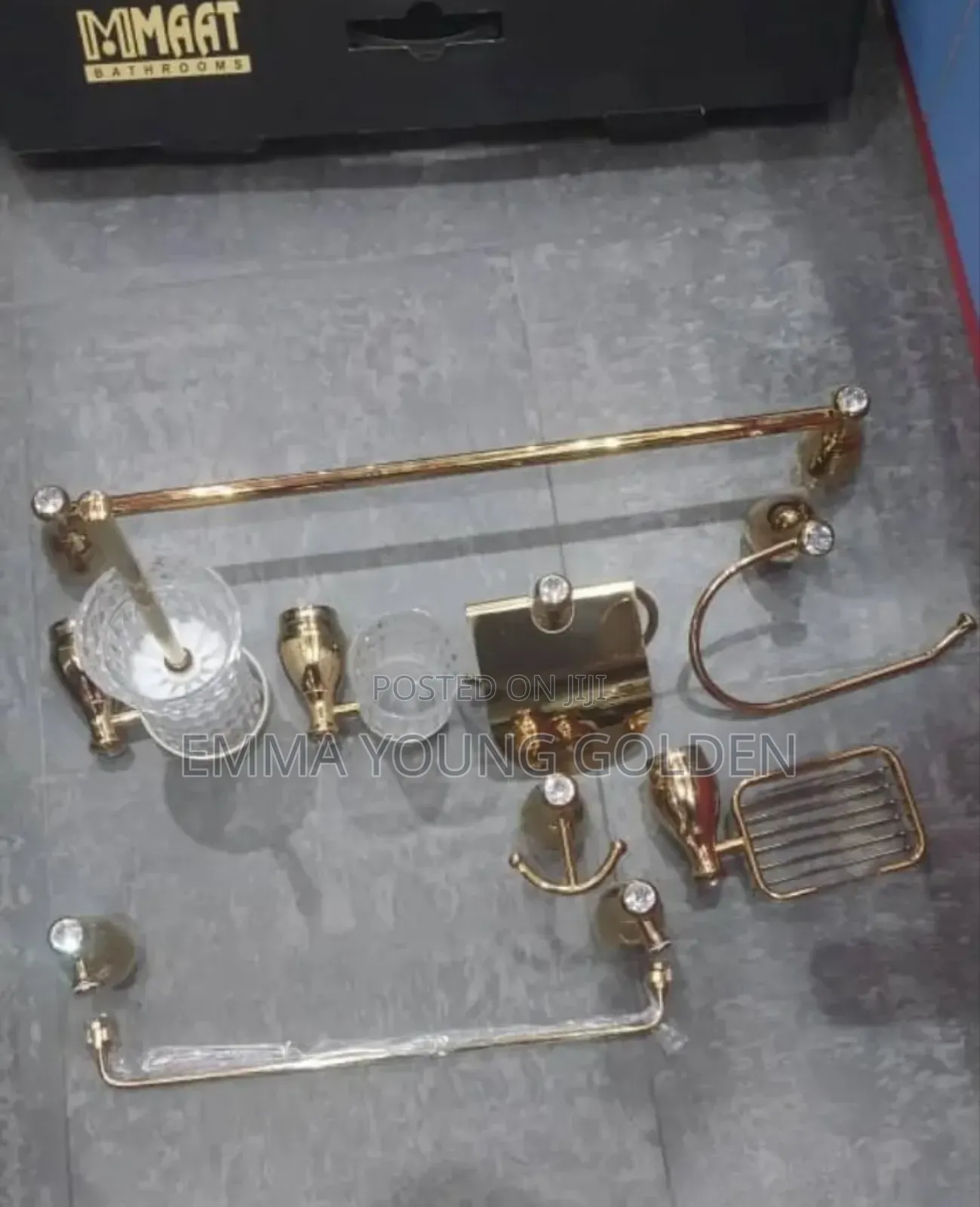 Mmaat Golden Bathroom Accessories