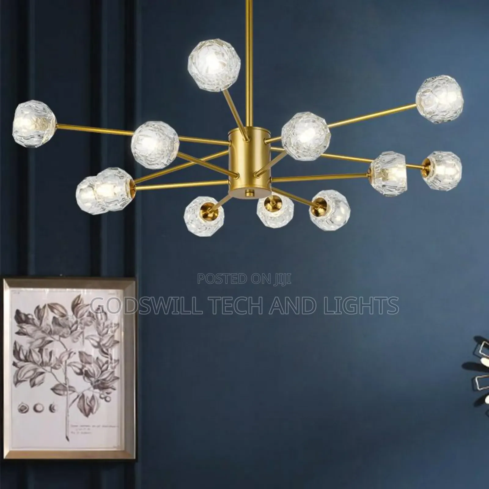 Modern Brass Chandelier
