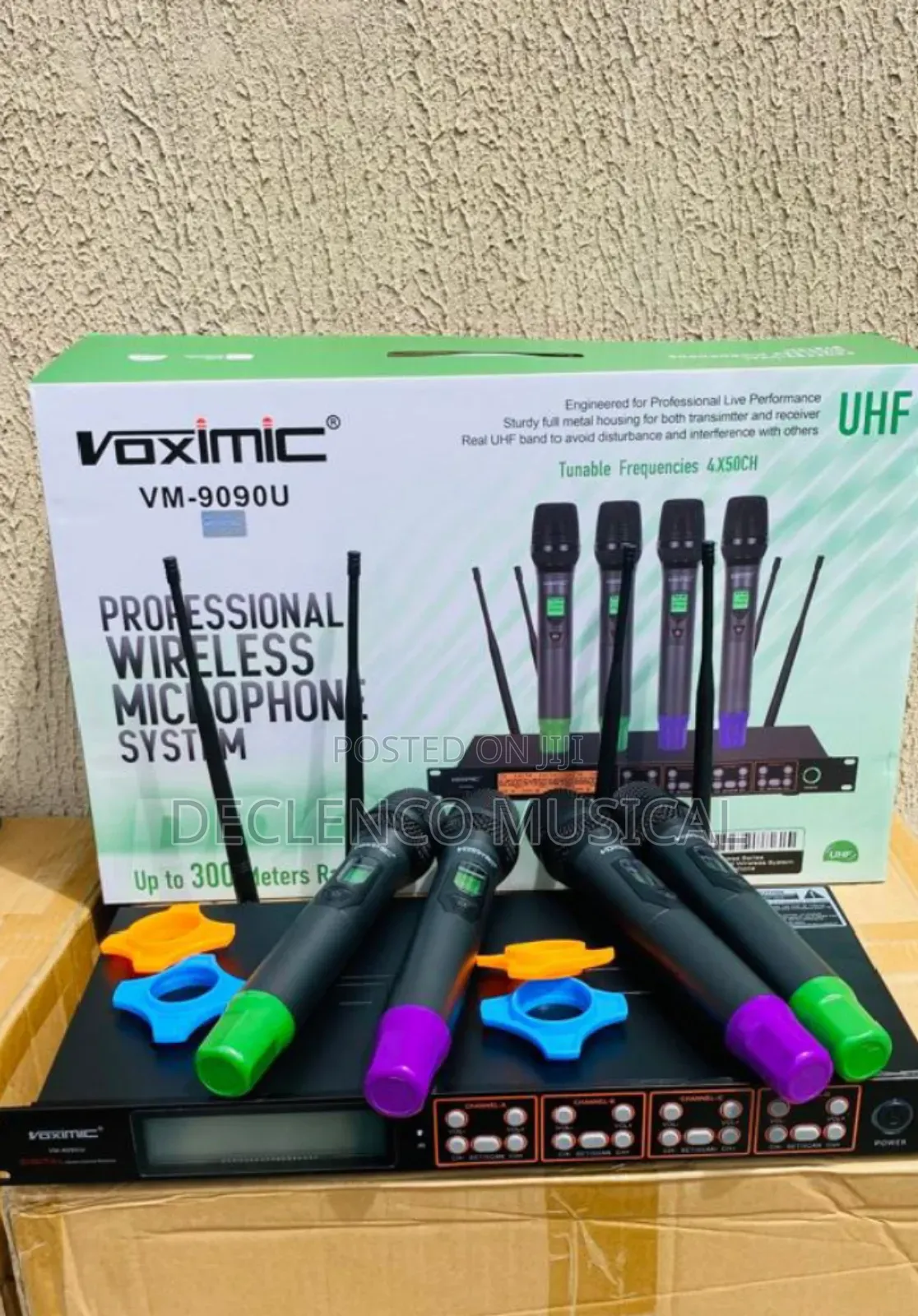 Voximic 4 in 1 Professional Wireless Microphone System