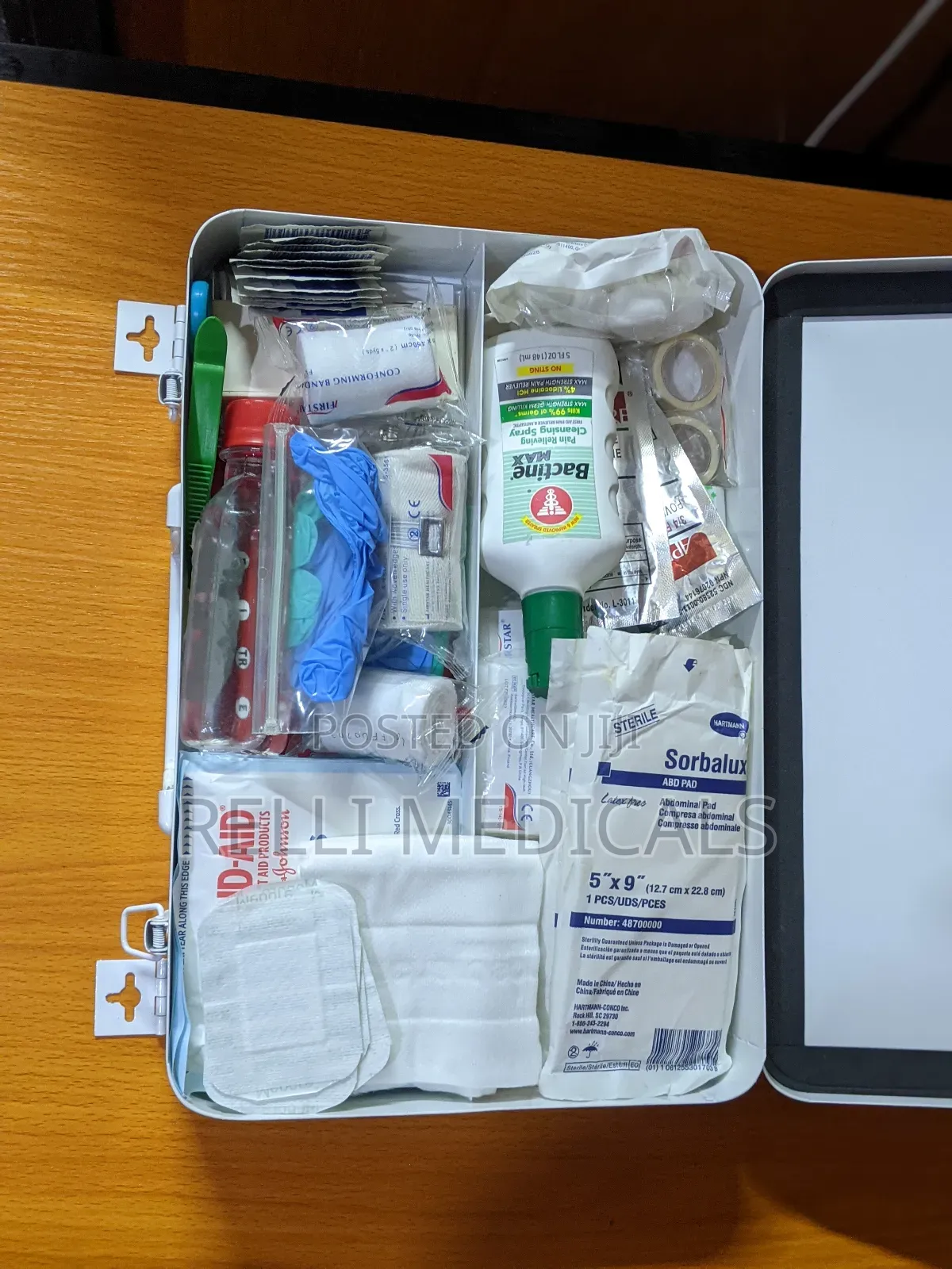 Plastic/Metal Fully Kitted First Aid Box