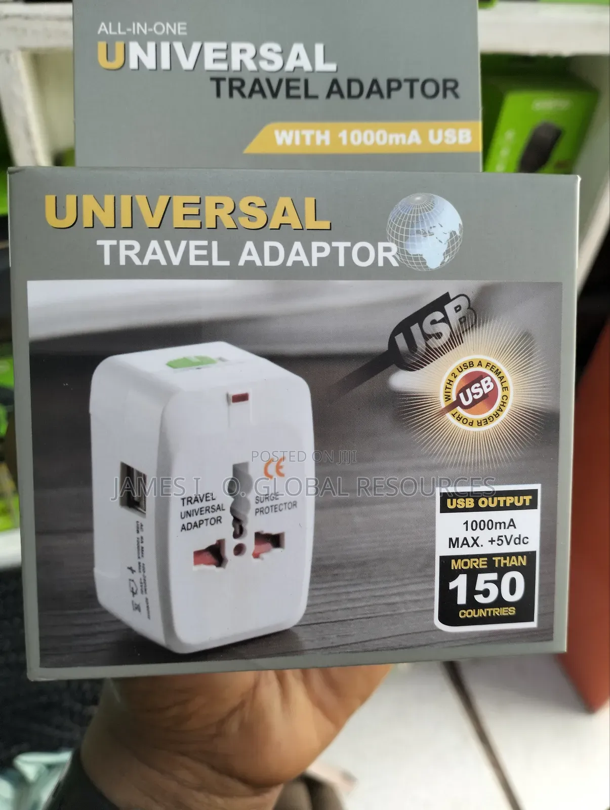 All in One Universal Travel Surge Protector Adaptor With 2usb