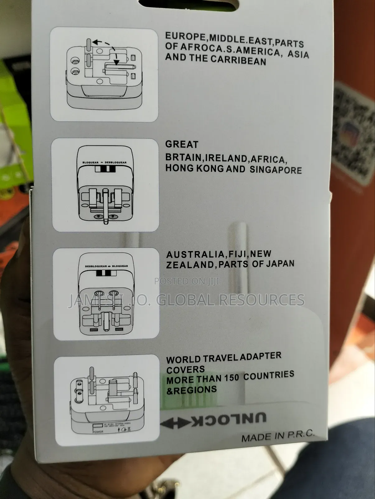 All in One Universal Travel Surge Protector Adaptor With 2usb