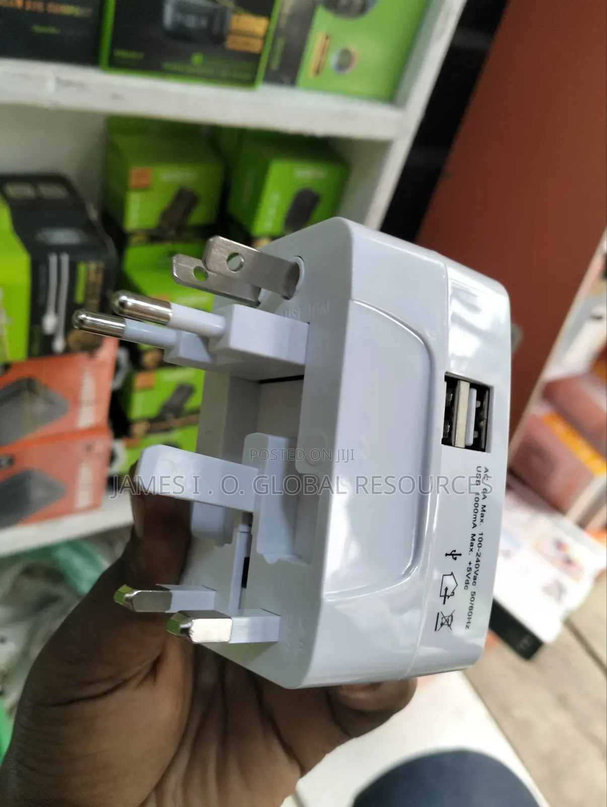 All in One Universal Travel Surge Protector Adaptor With 2usb