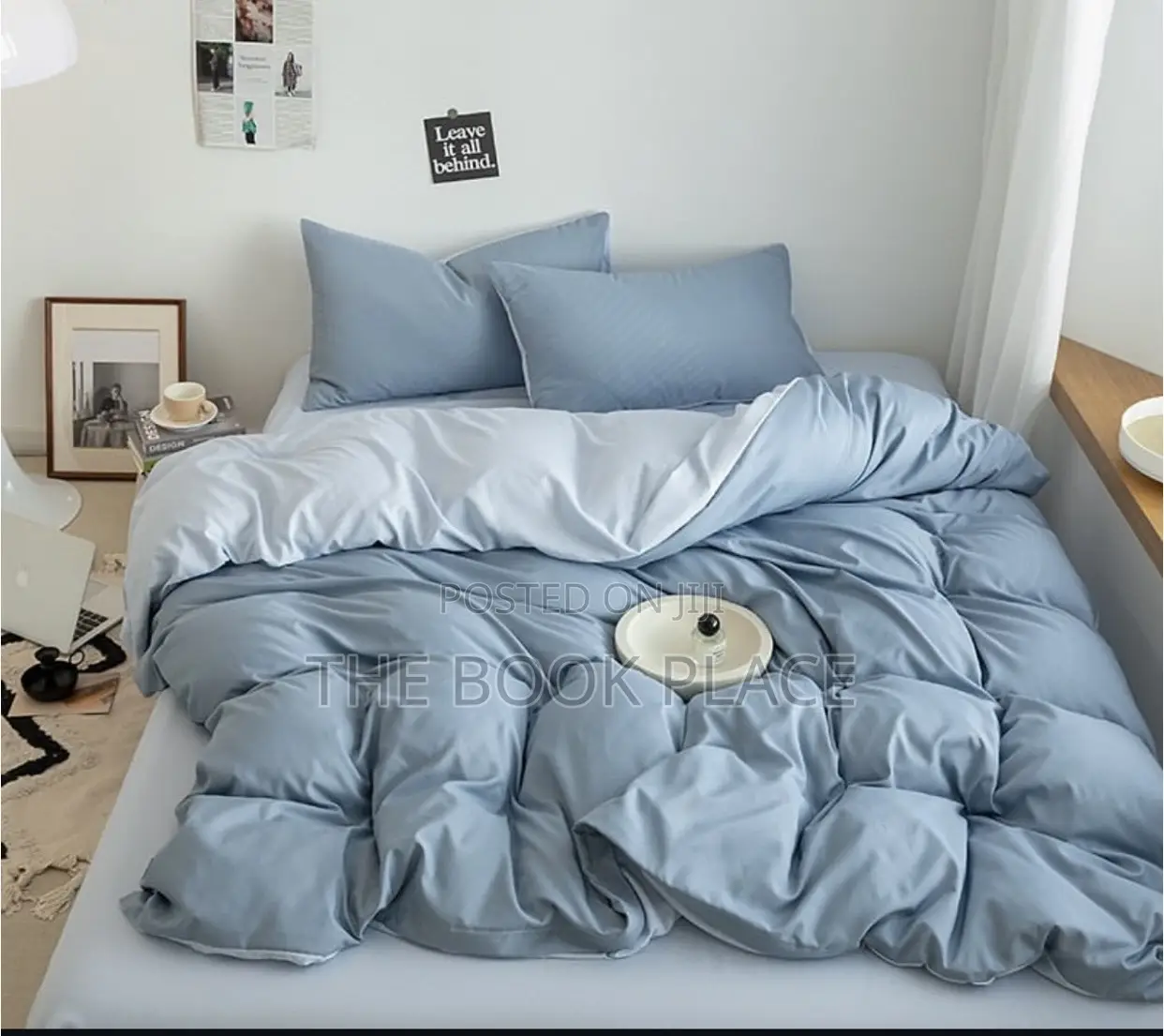 Two Shades of Blues Pure Cotton Bedsheets Set
