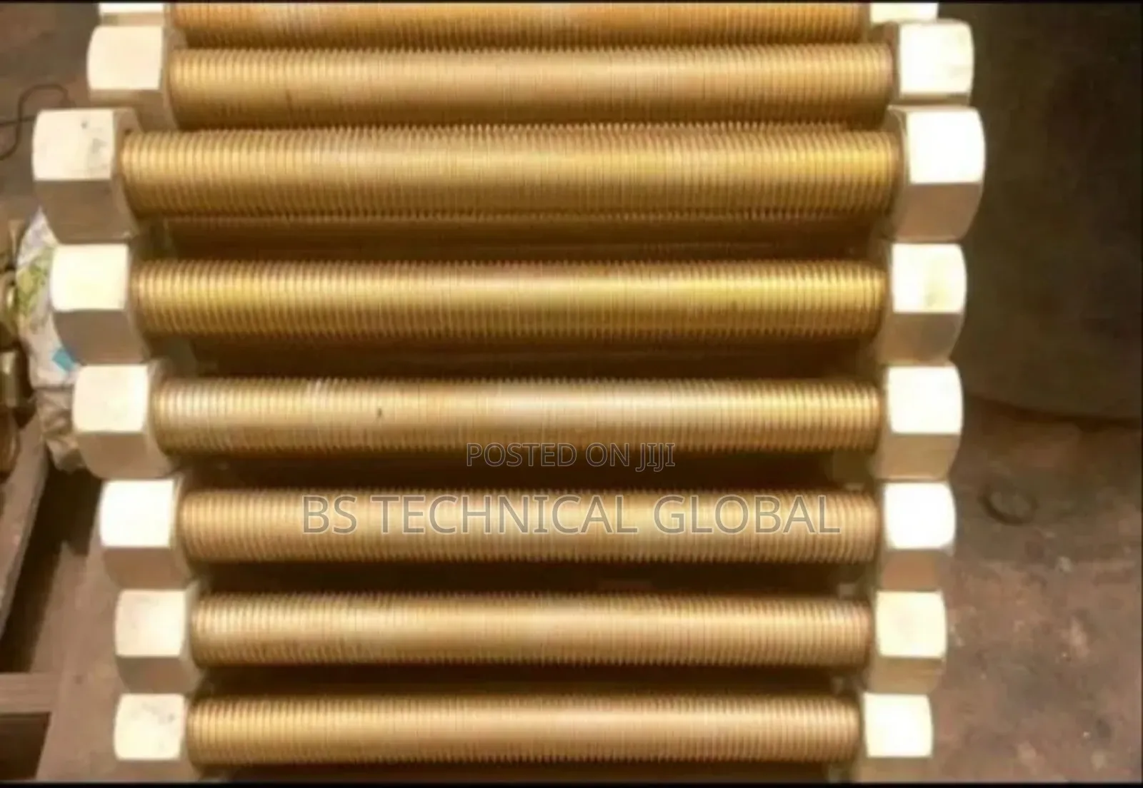 Brass Threaded Rod 11/8-8x8