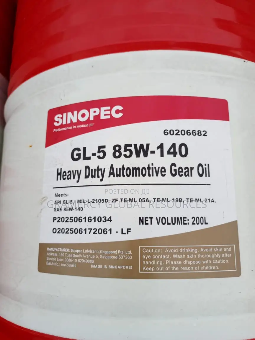 Sinopec Heavy Duty Automotive Gear Oil - 200l / 85w-140