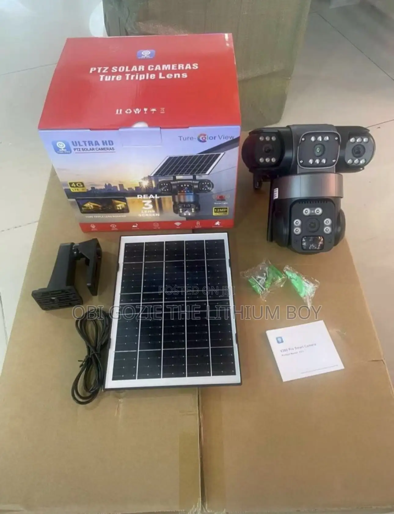 Best Triple Solar Camera Importer in Lagos. Triple Lens Solar Camera