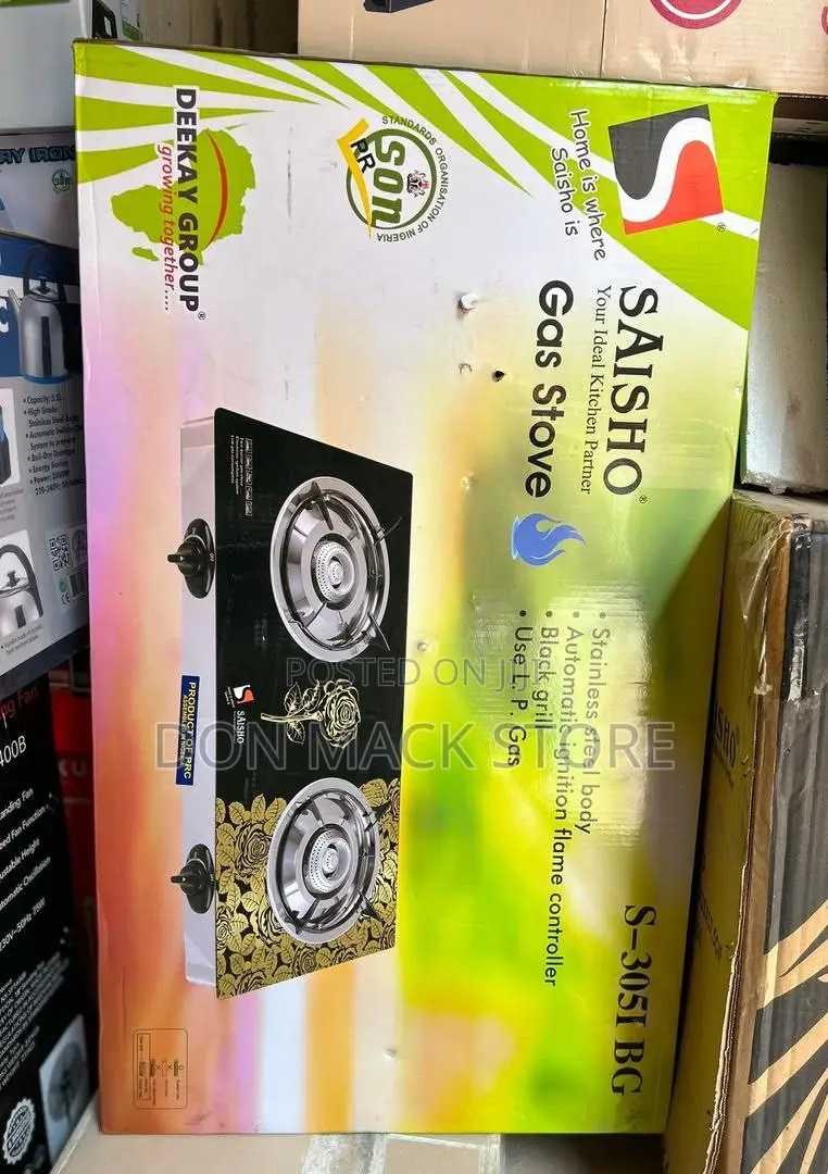 Saisho 2 Burner Glass Gas