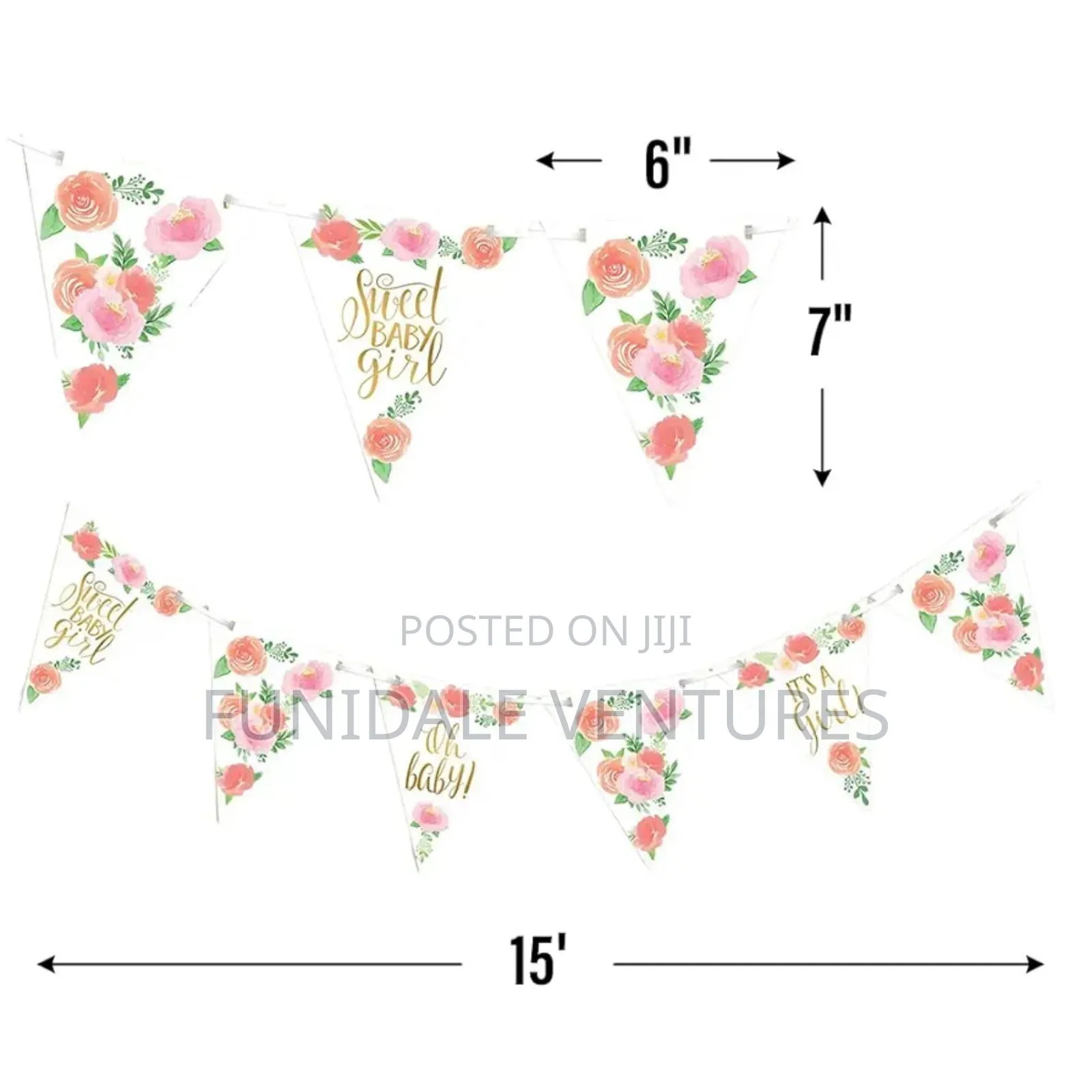 Floral Sweet Baby Banner