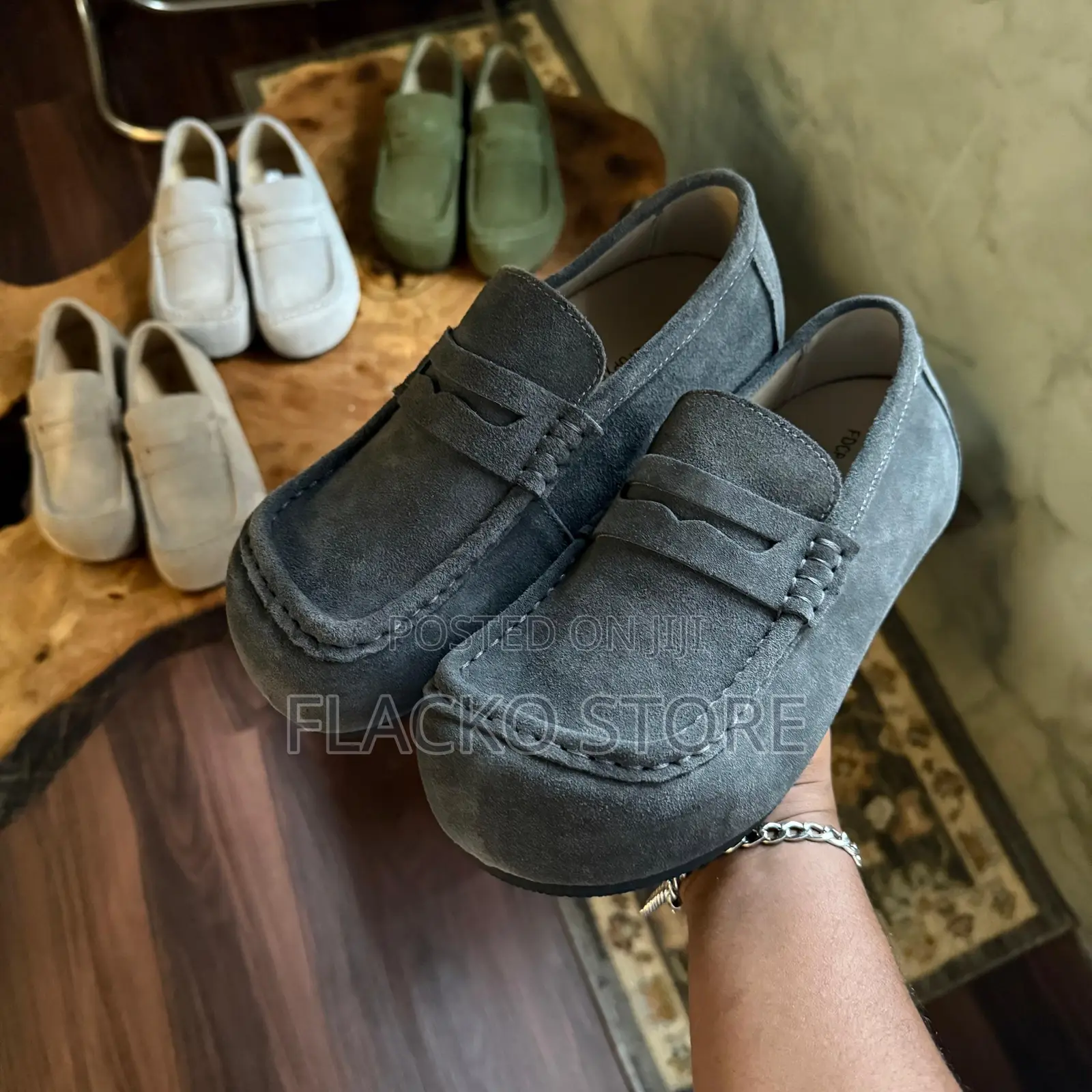 Original Wrapped Suede Louis Stitch Loafers Shoes