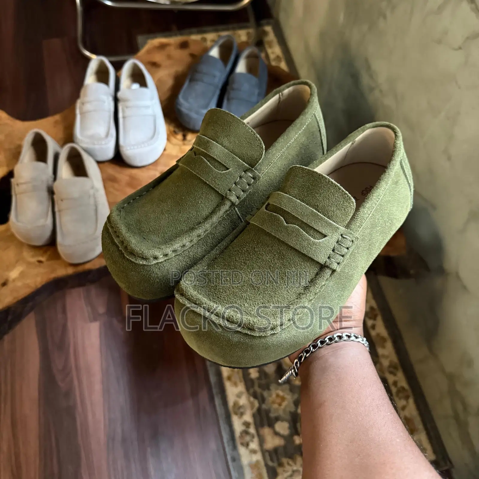 Original Wrapped Suede Louis Stitch Loafers Shoes