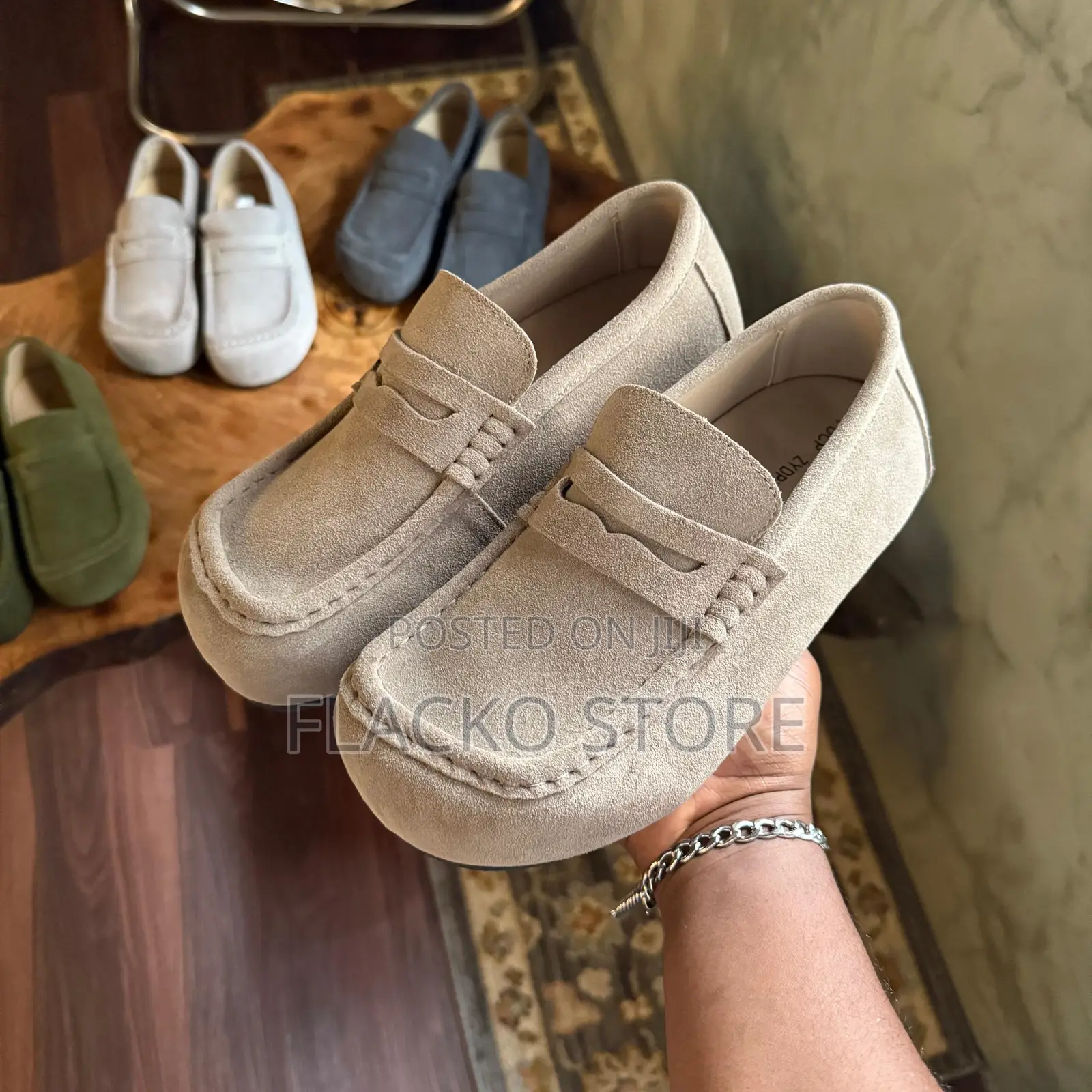 Original Wrapped Suede Louis Stitch Loafers Shoes