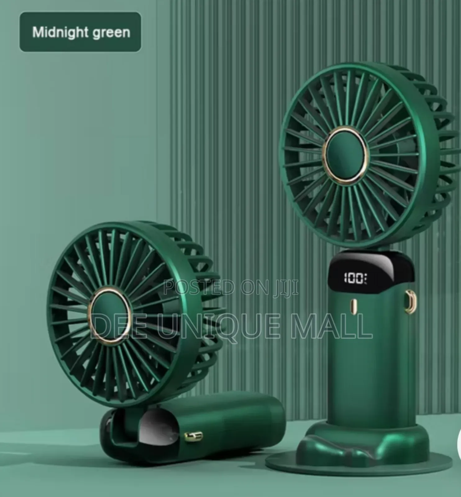 Mini Rechargeable Fan With Strong Wind Power And Phone Stand
