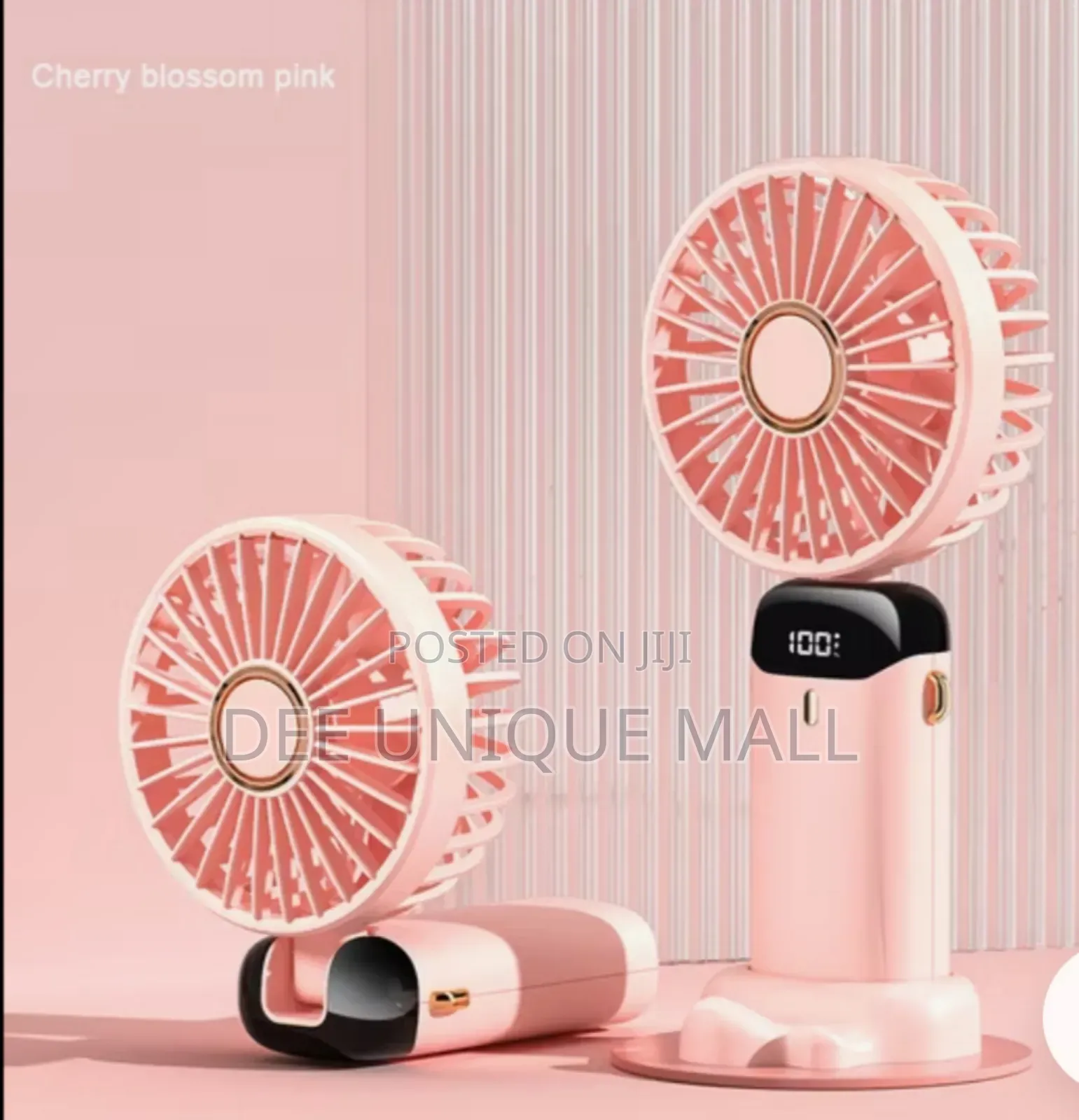 Mini Rechargeable Fan With Strong Wind Power And Phone Stand