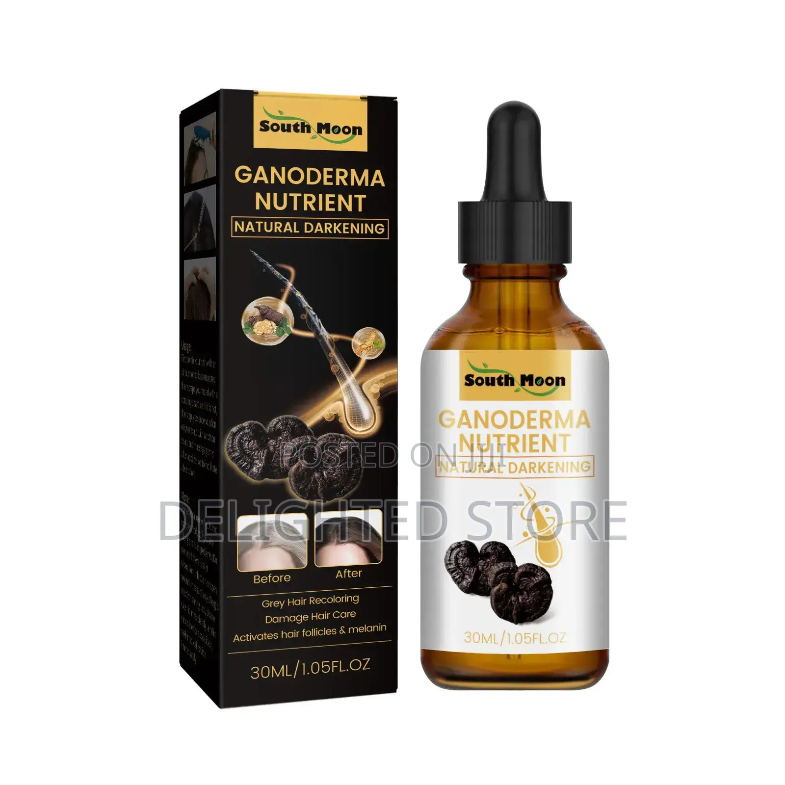 South Moon Ganoderma Nutrient Natural Hair Repair/Darkening Solution