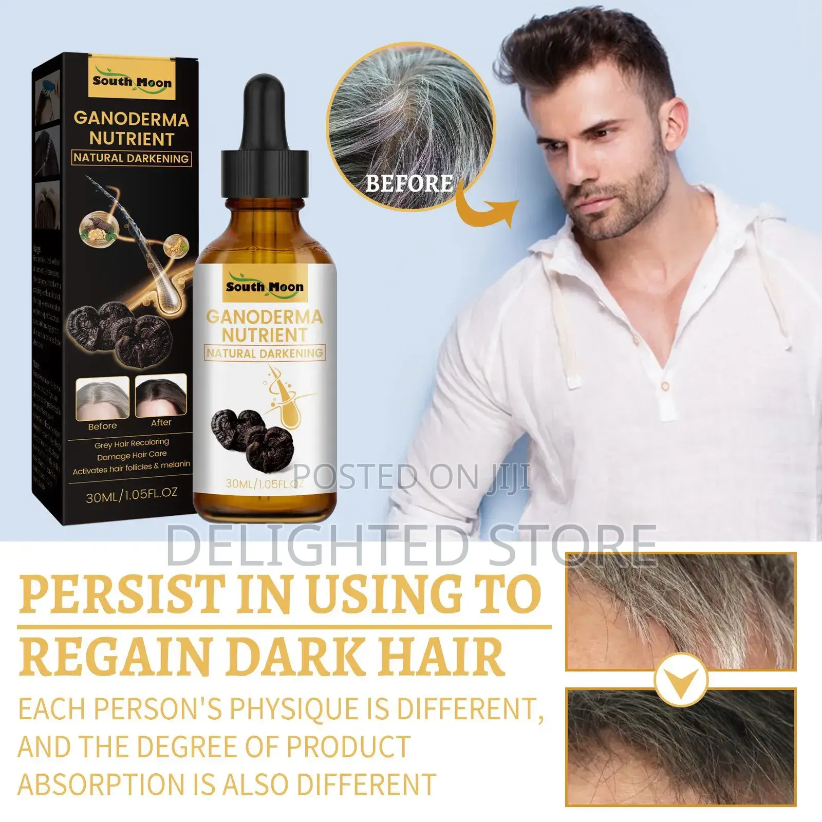 South Moon Ganoderma Nutrient Natural Hair Repair/Darkening Solution