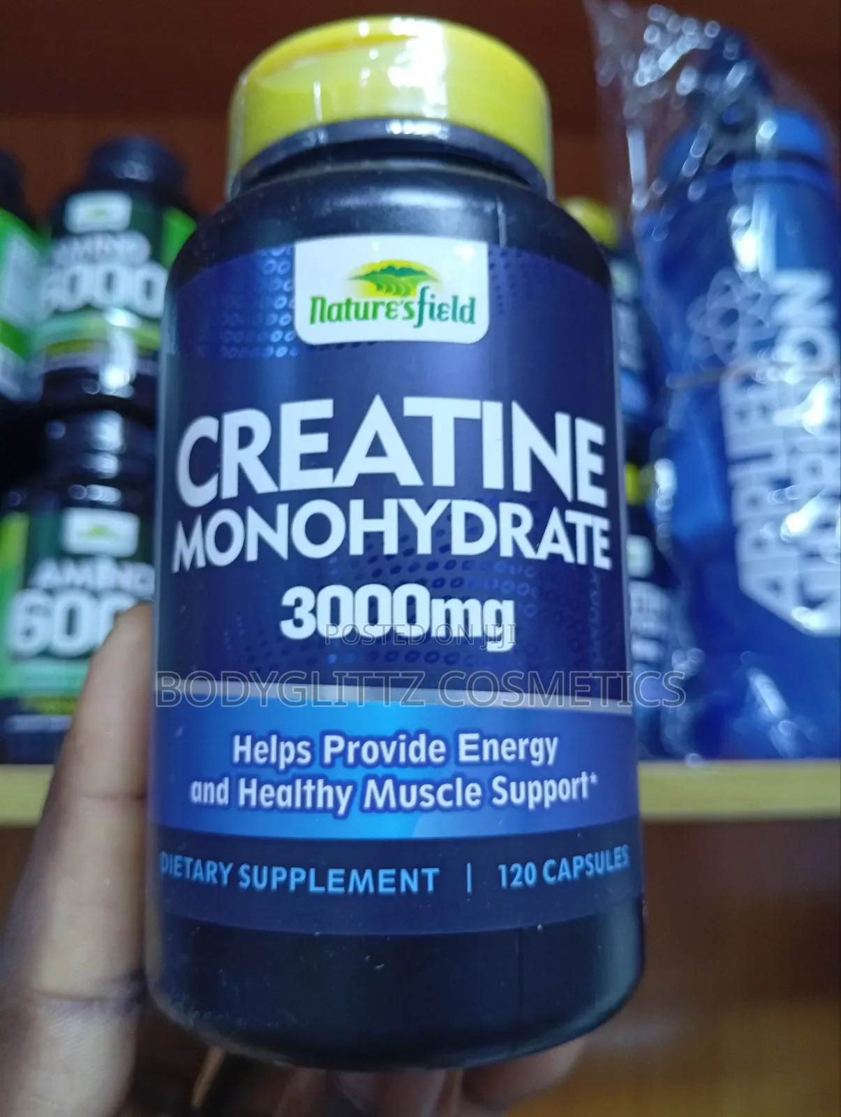 Nature's Field Creatine Monohydrate 3000mg×120 Capsules