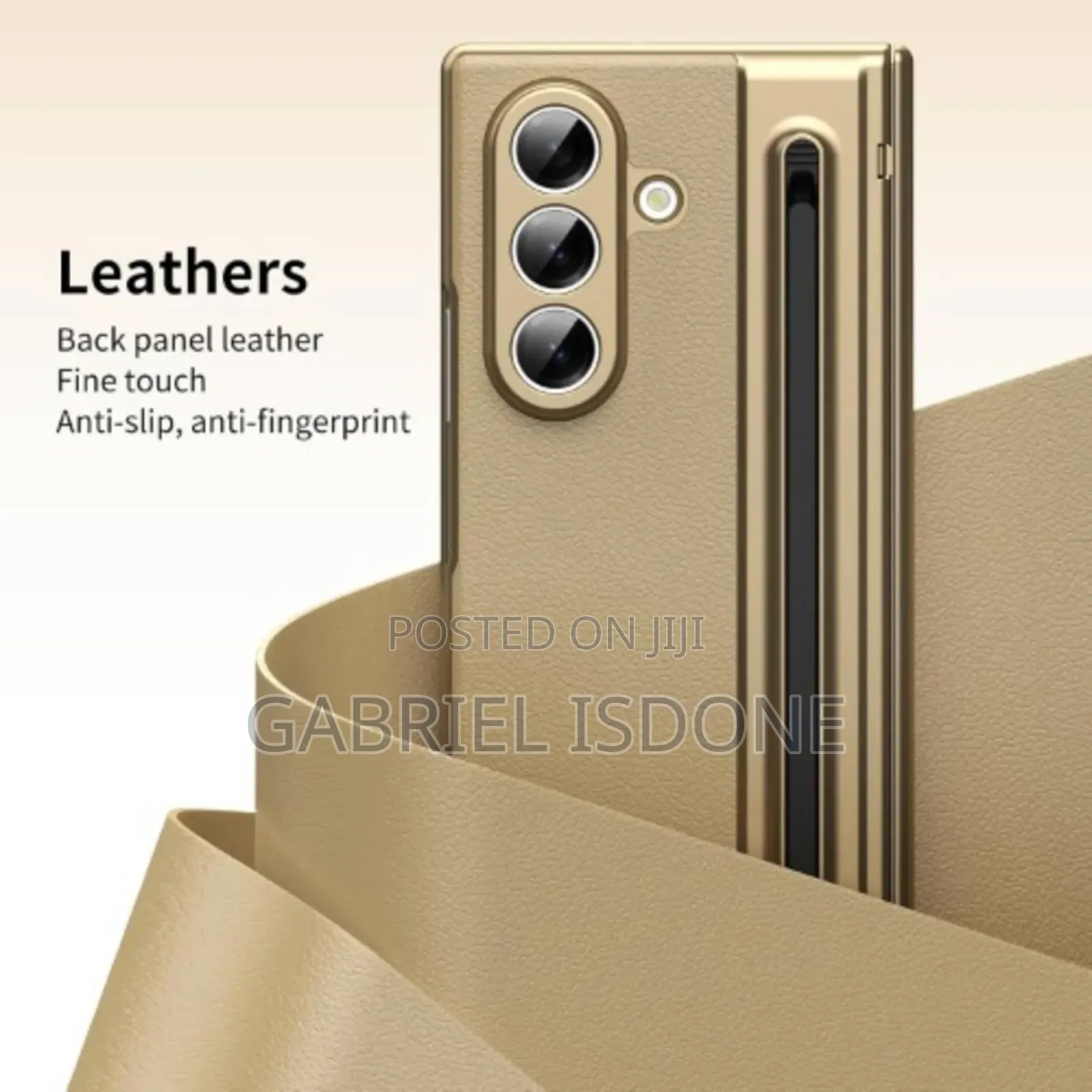 Samsung Galaxy Z Fold 7 Case With S Pen Built-in Screen Protector Gold