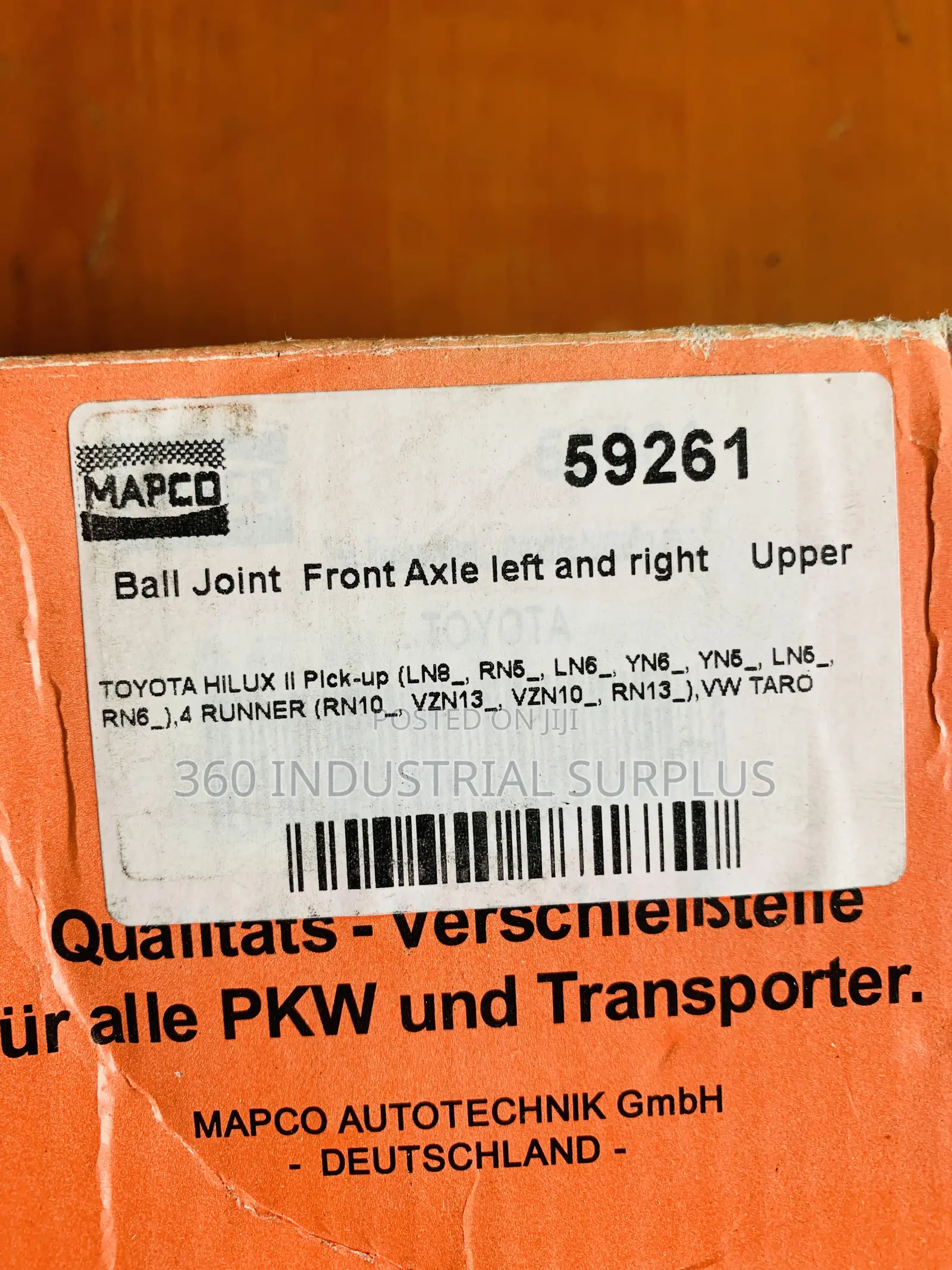 Ball Joint Front Axle 59261 for Toyota Hilux, 4runner, Vw Many More