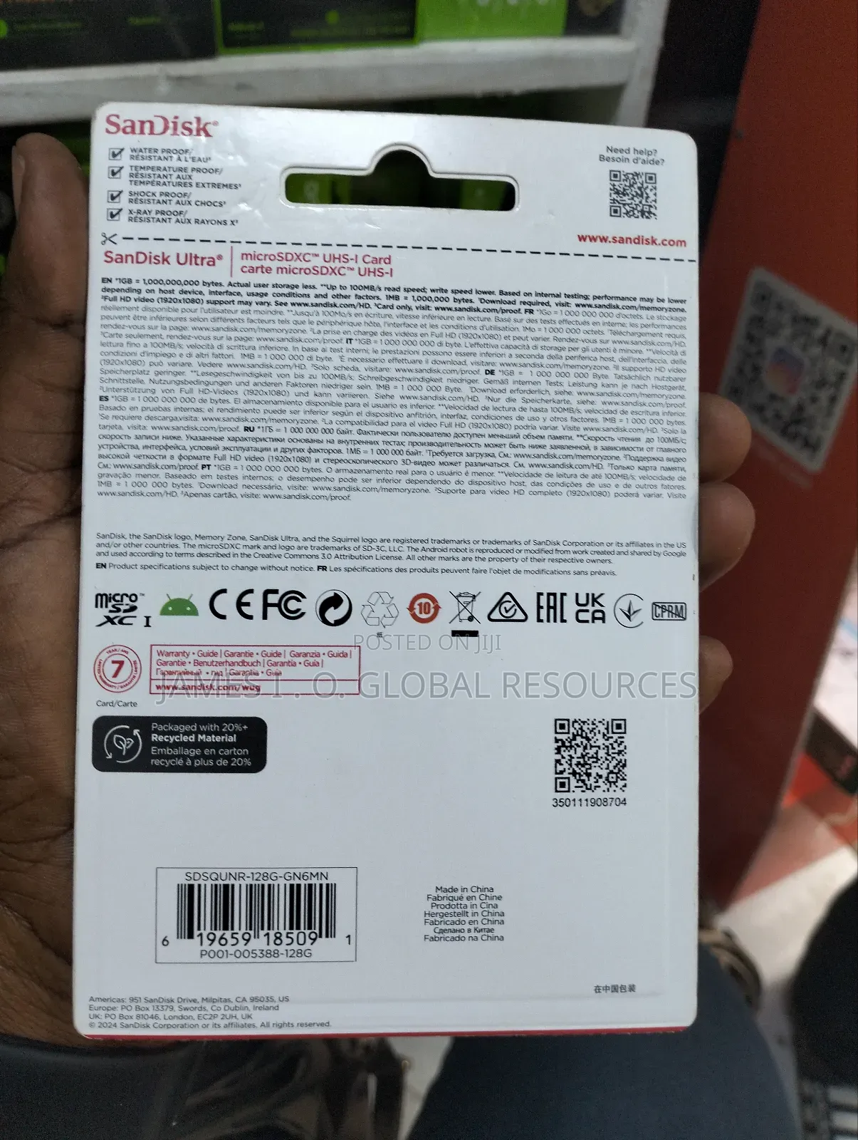 Sandisk Ultra Memory Card 128gb