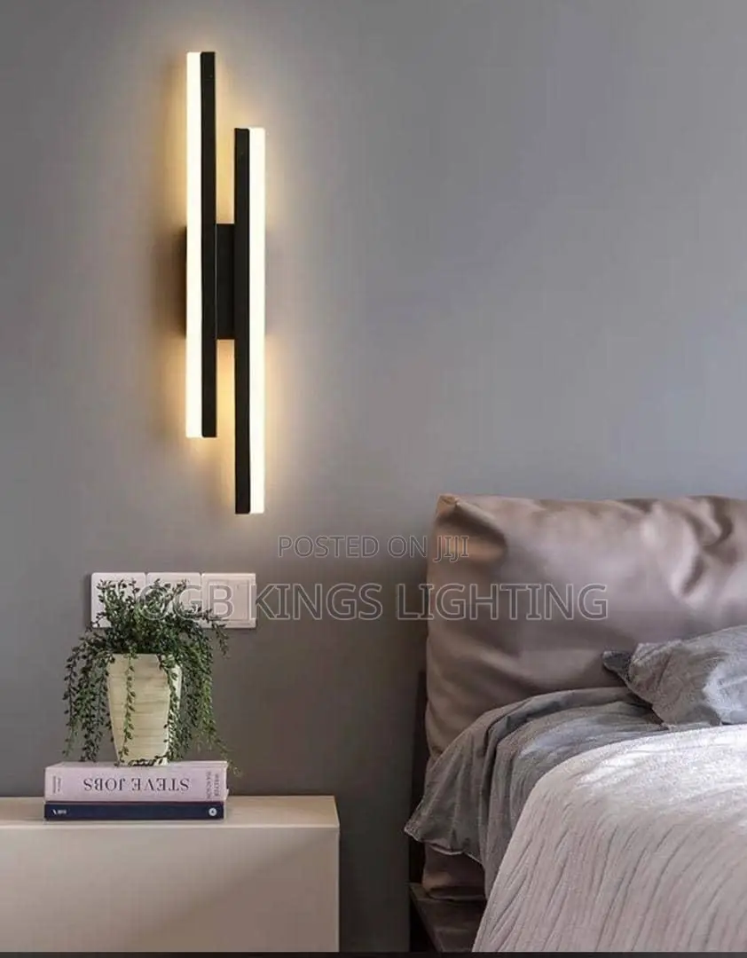 Led Bedroom Wall Lamp Wall Sconces Copper Line Pipe Acrylic Lampshade