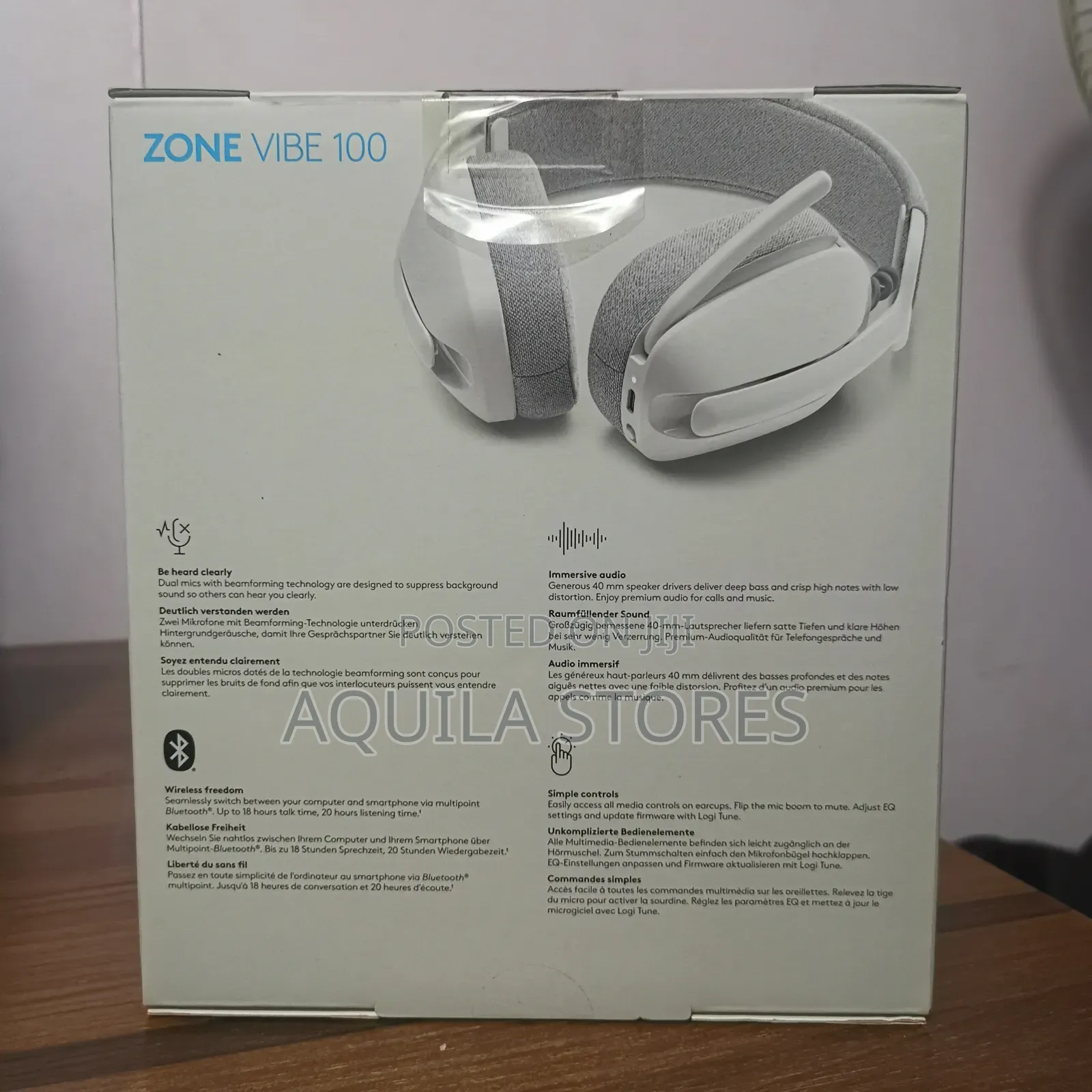 Logitech Zone Vibe 100 Wireless Over-Ear Headphones