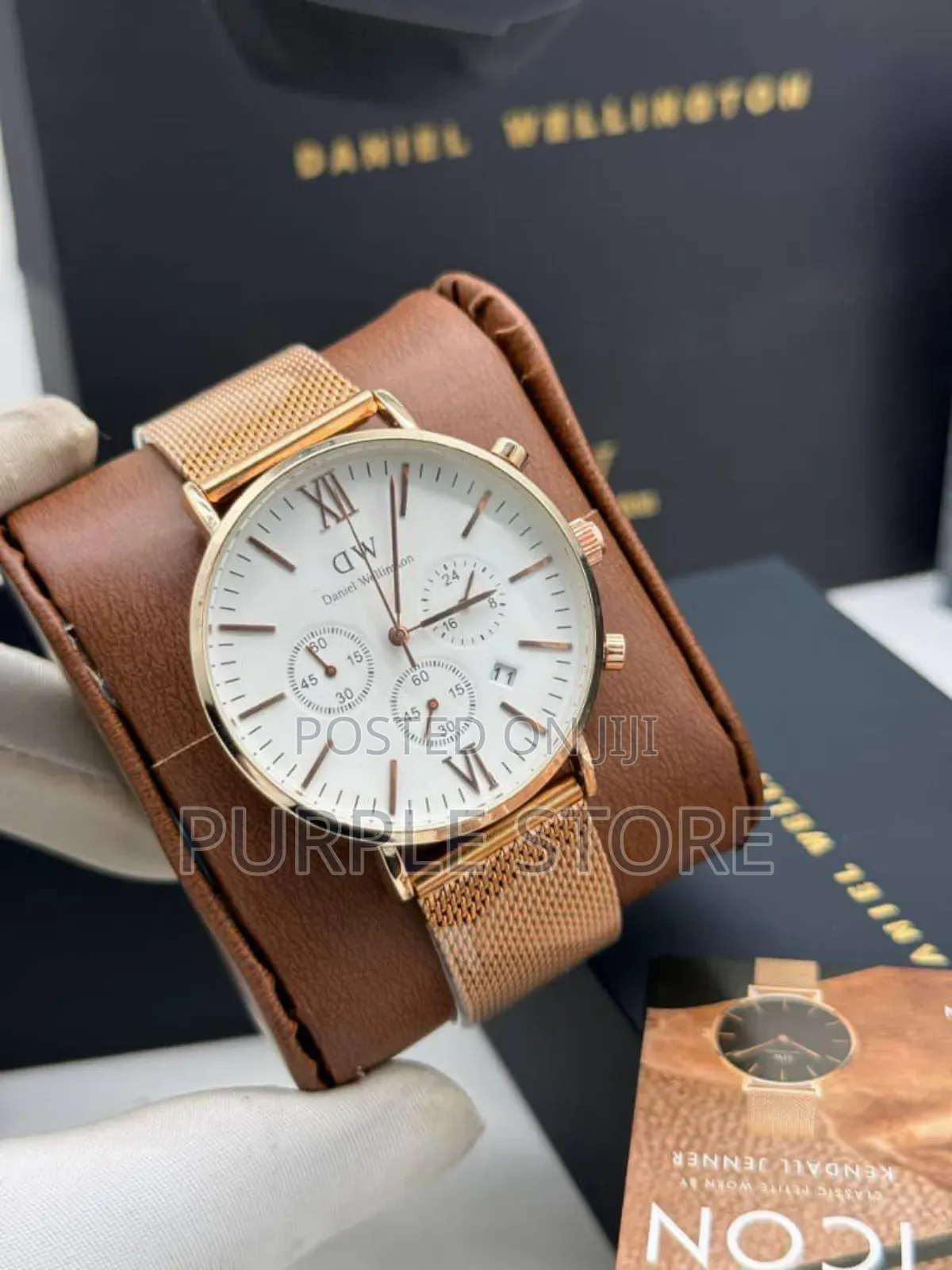 Daniel Wellington Chronograph Mesh Strap Watch